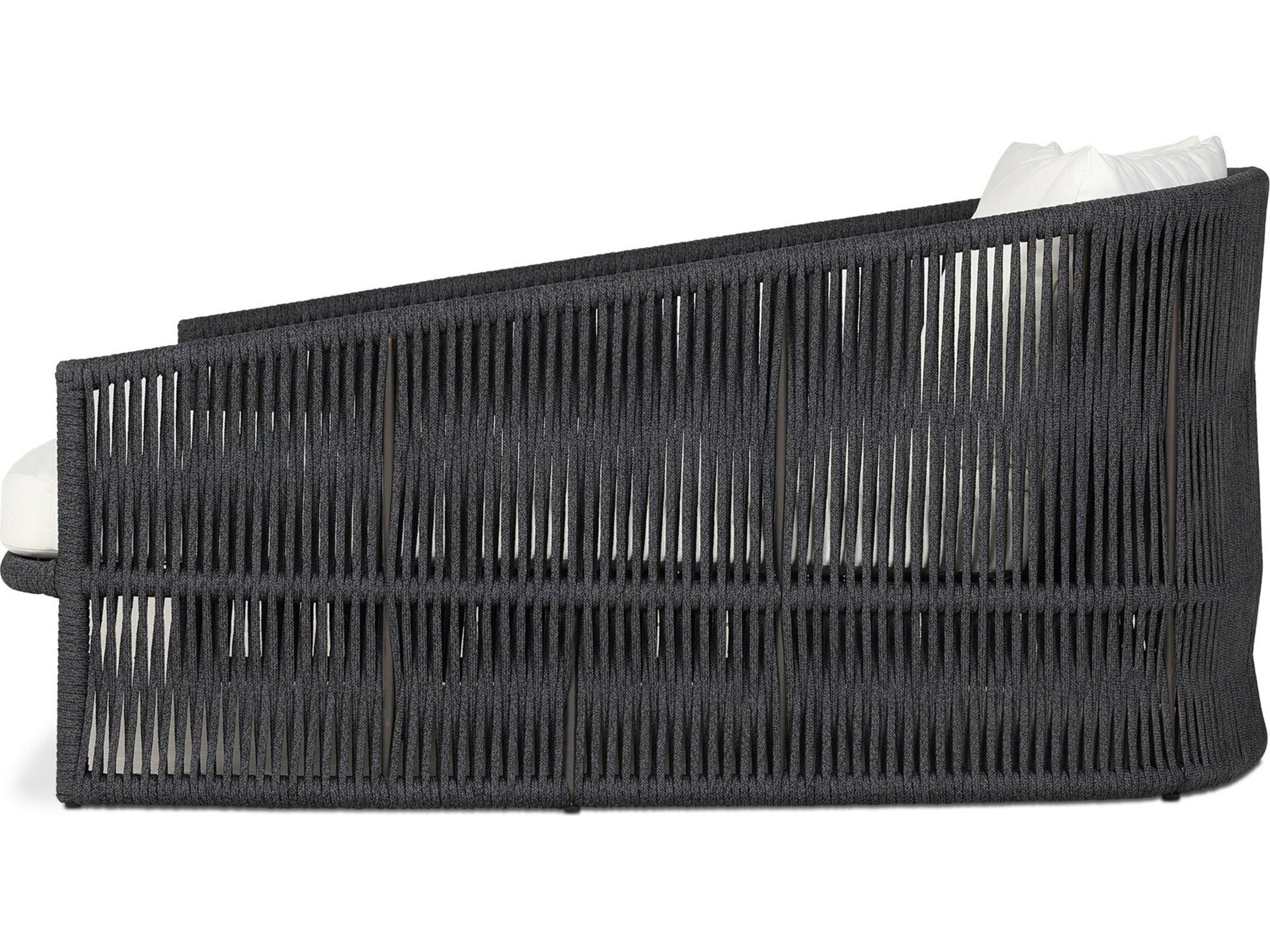 Four Hands Outdoor Solano Porto Bronze Aluminum Cushion Lounge Day Bed in Arashi Salt