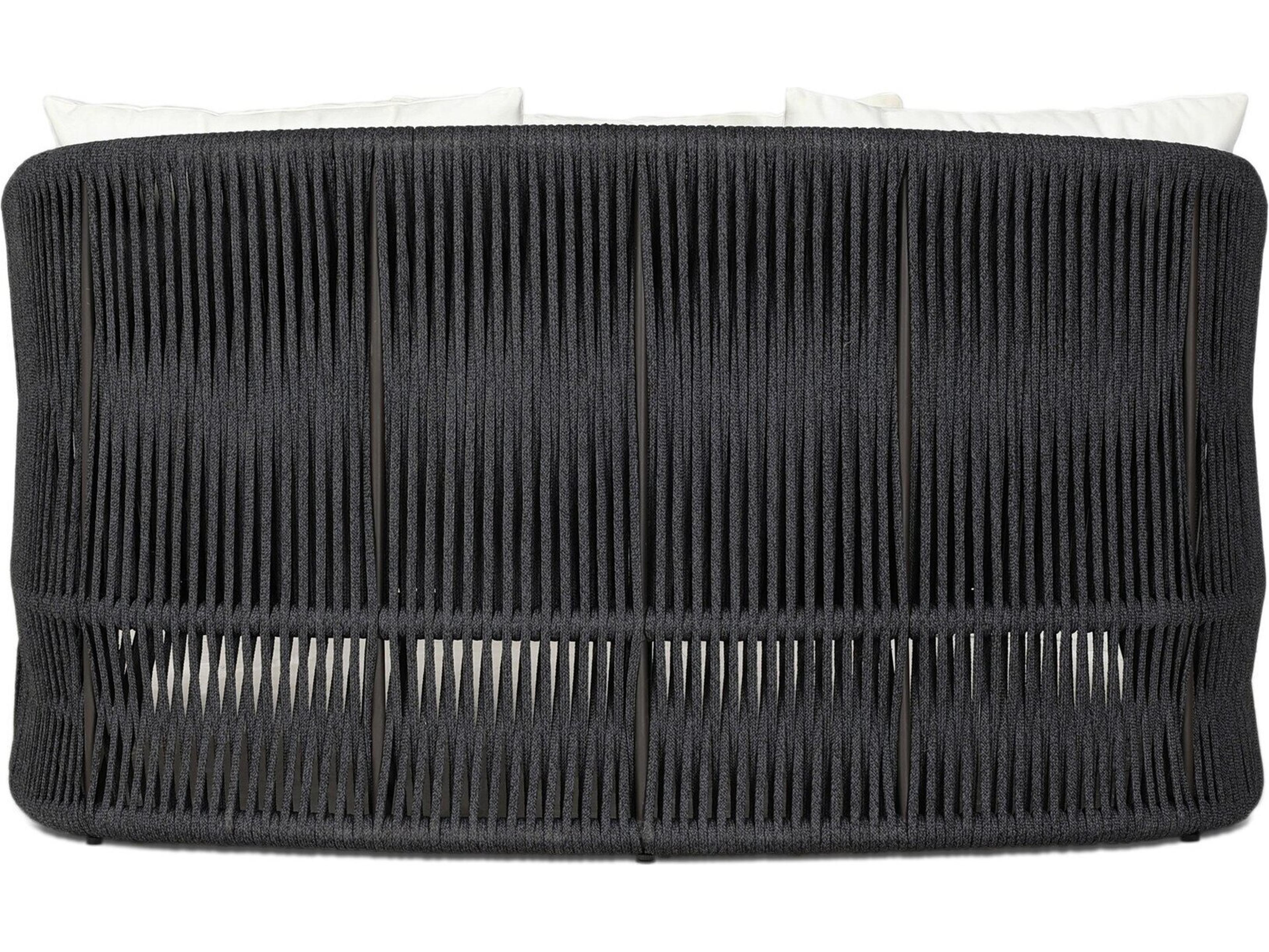 Four Hands Outdoor Solano Porto Bronze Aluminum Cushion Lounge Day Bed in Arashi Salt