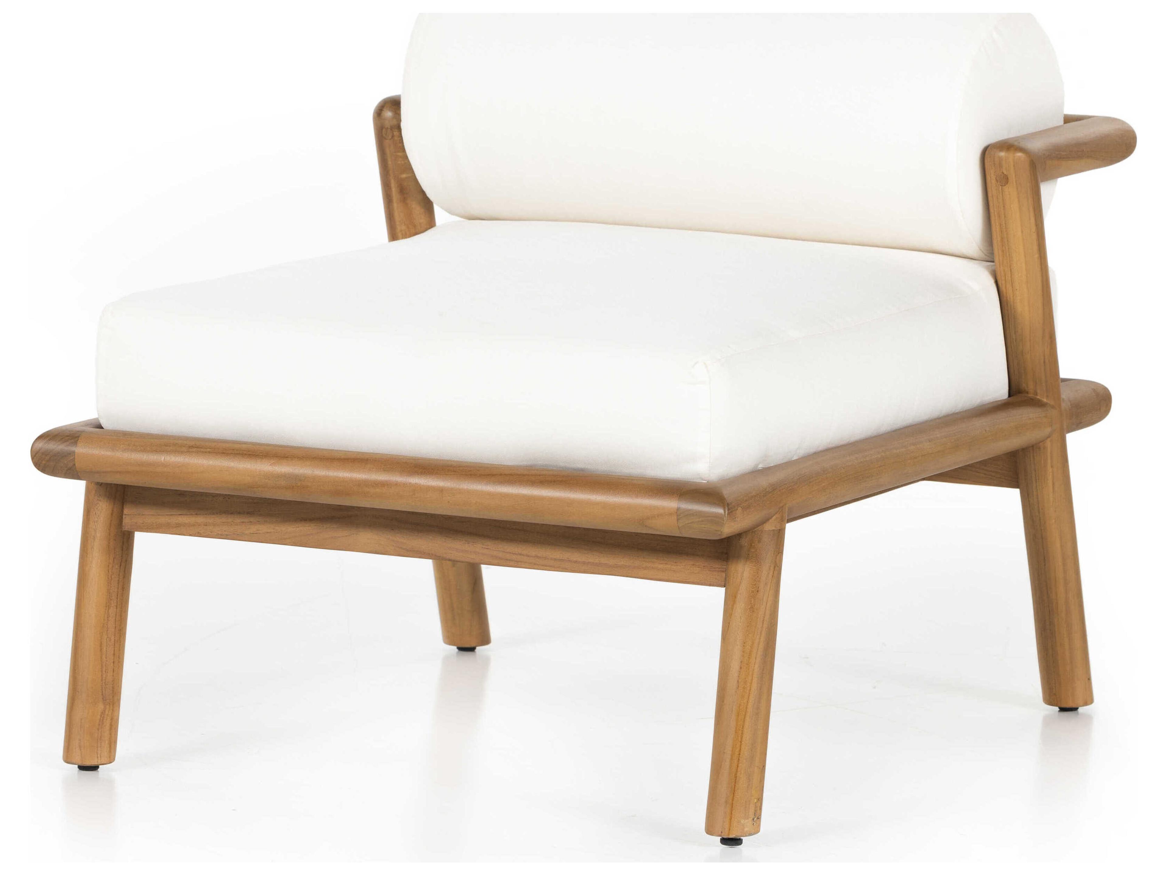 Globetrotter Outdoor Natural Teak / Ivory Cushion Lounge Chair
