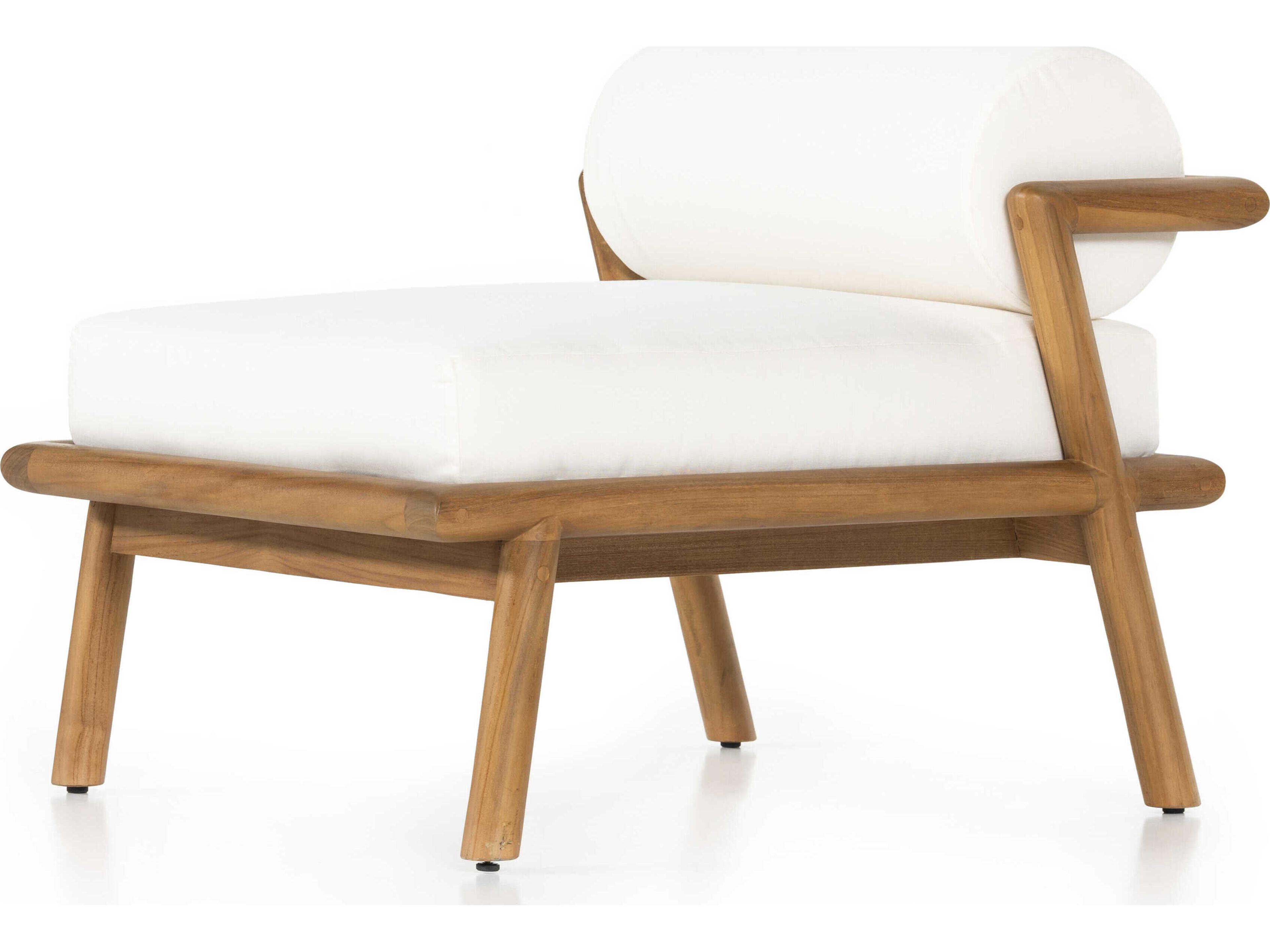 Luxecor Globetrotter Outdoor Natural Teak / Ivory Cushion Lounge Chair
