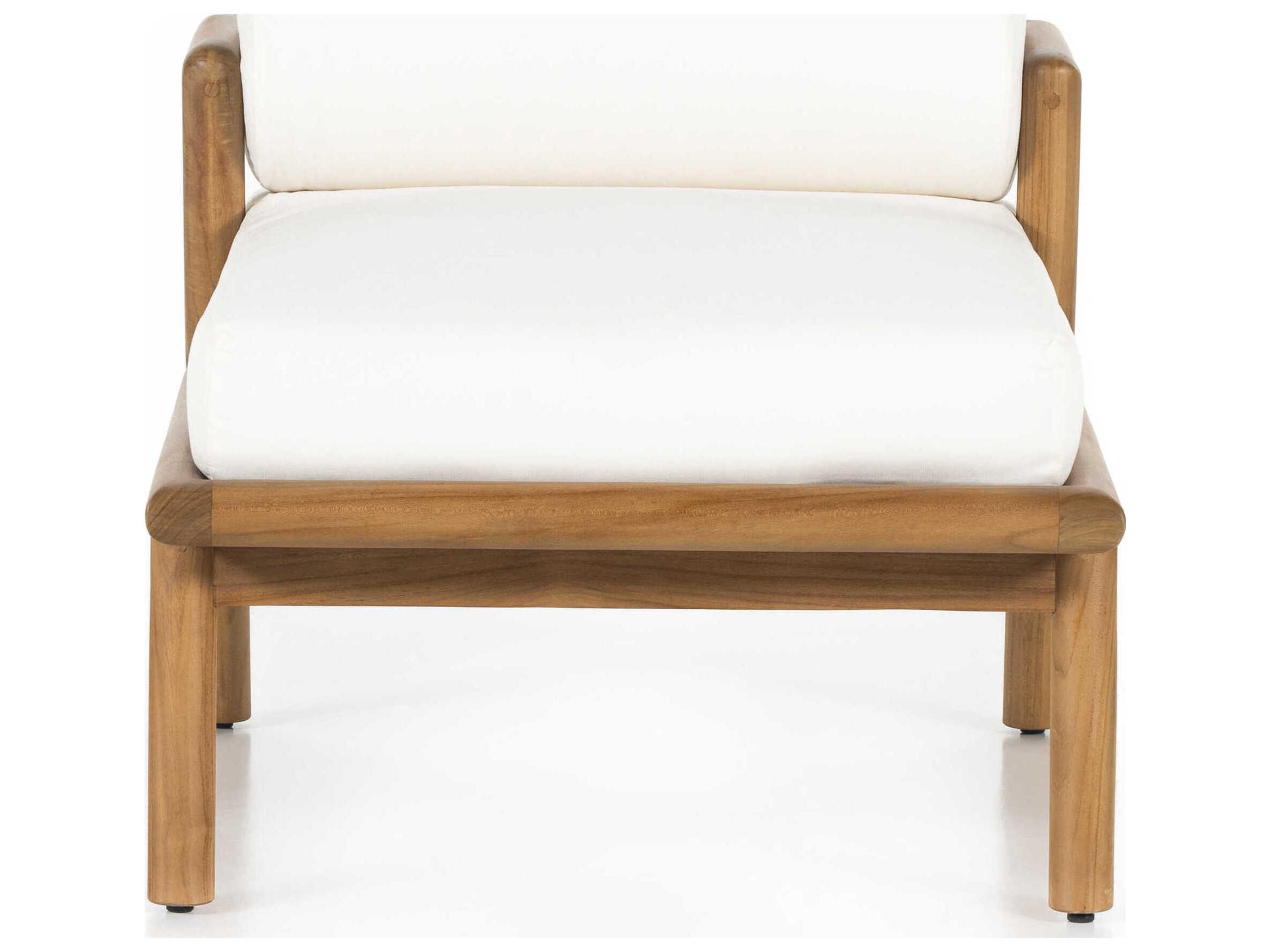 Luxecor Globetrotter Outdoor Natural Teak / Ivory Cushion Lounge Chair