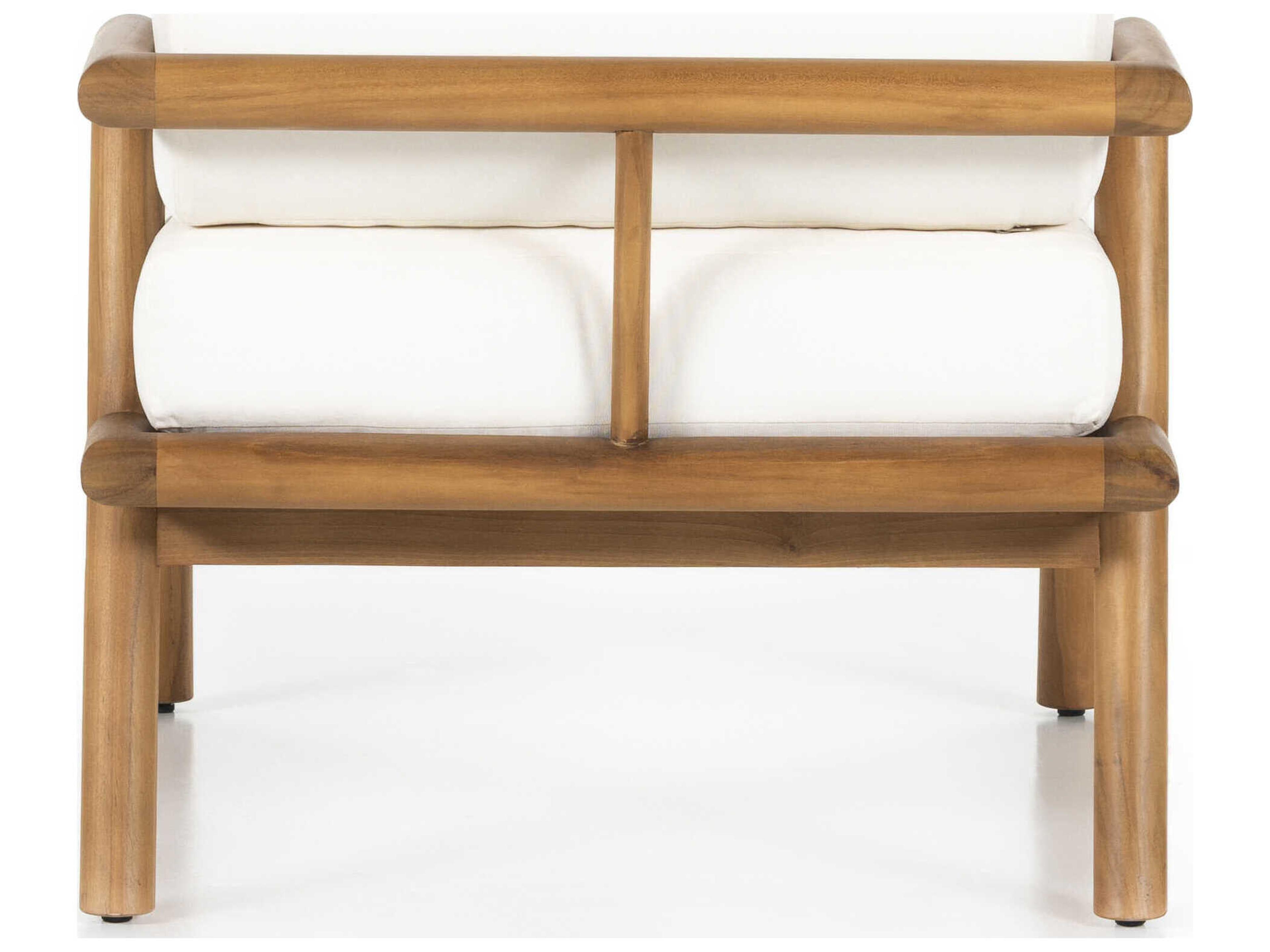 Luxecor Globetrotter Outdoor Natural Teak / Ivory Cushion Lounge Chair