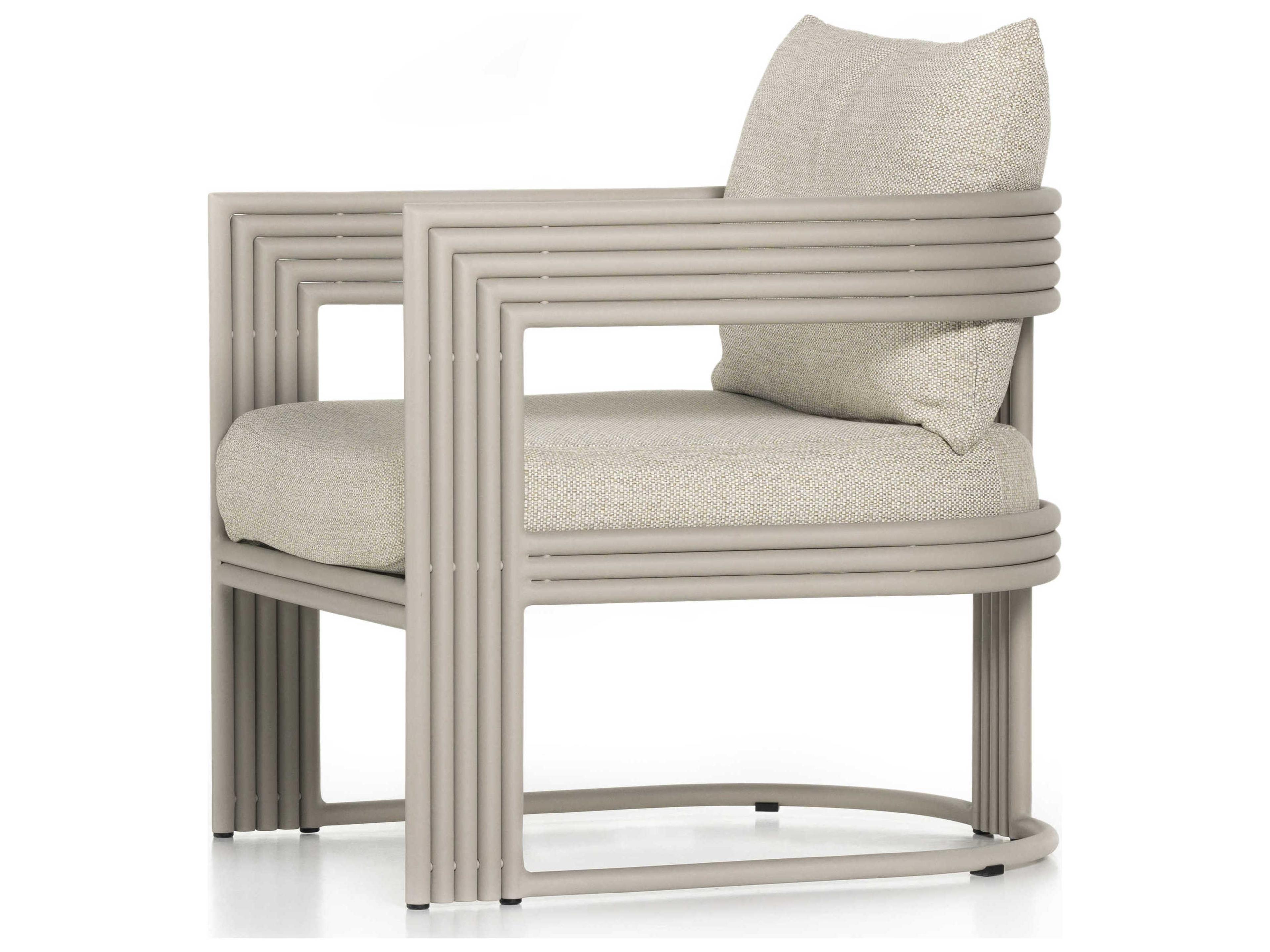 Luxecor Globetrotter Outdoor Faye Sand / Dove Taupe Aluminum Cushion Lounge Chair