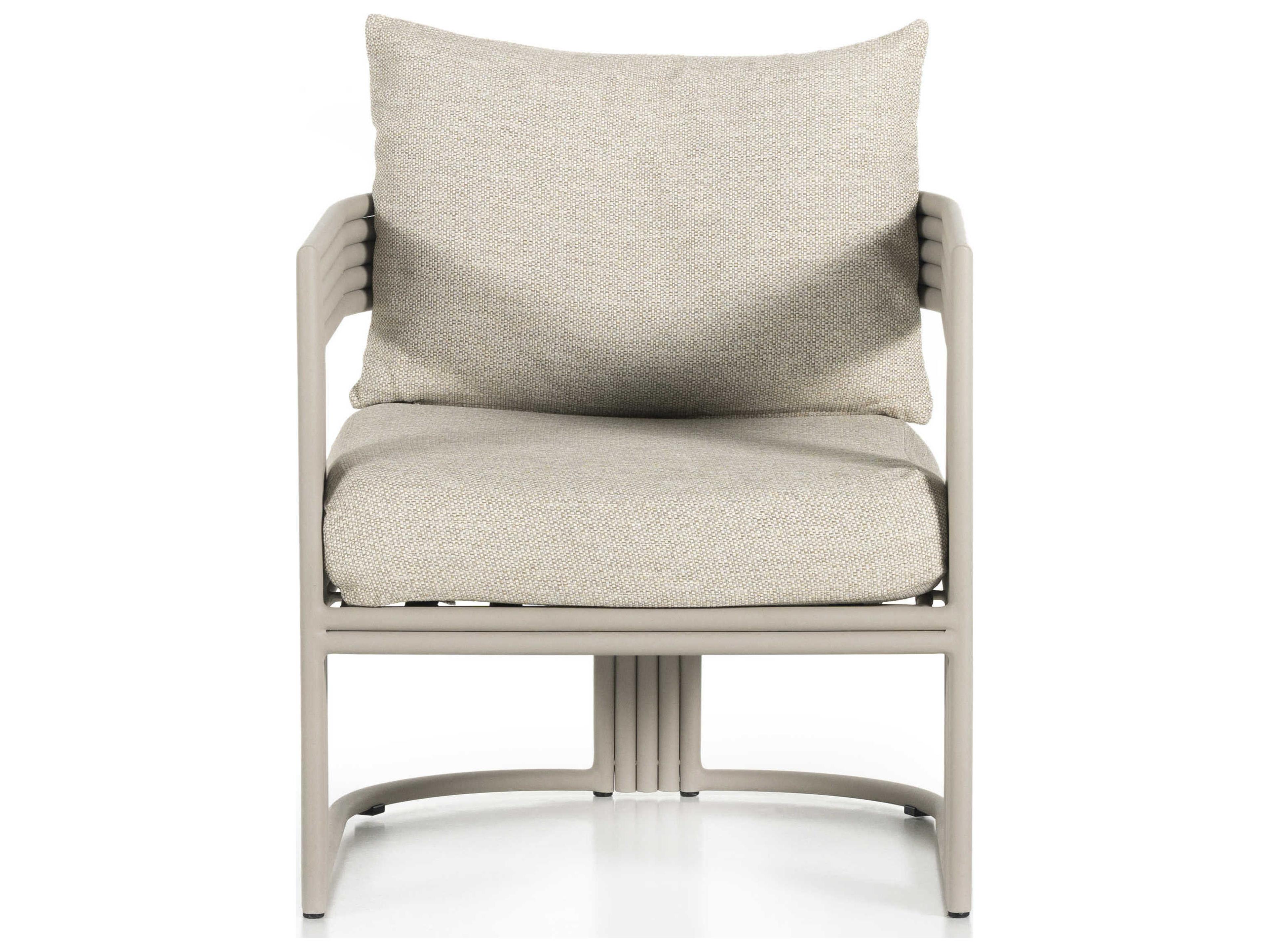 Luxecor Globetrotter Outdoor Faye Sand / Dove Taupe Aluminum Cushion Lounge Chair