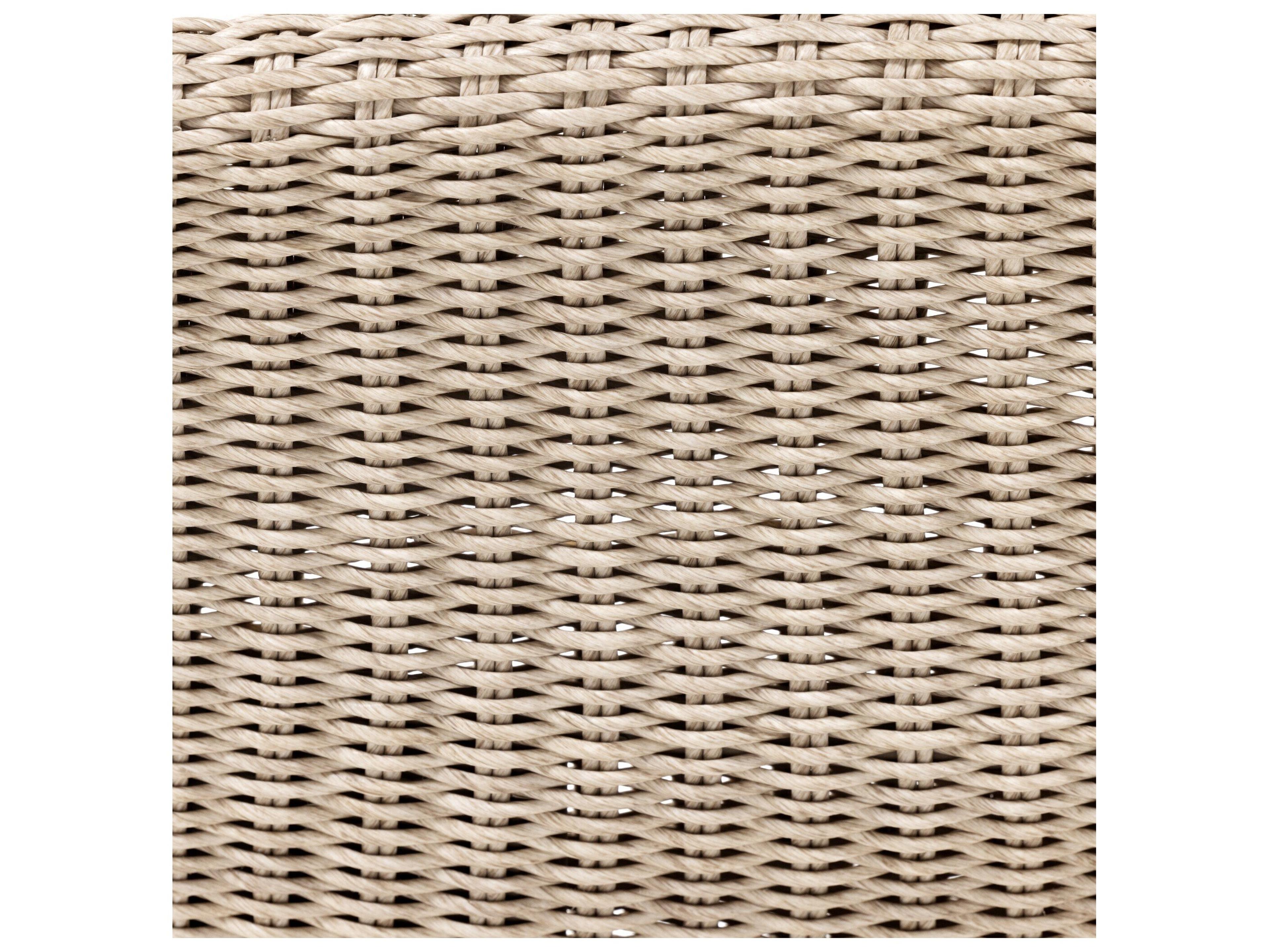 Four Hands Outdoor Grass Roots Vintage White Polypropylene / Natural Teak Chaise Lounge