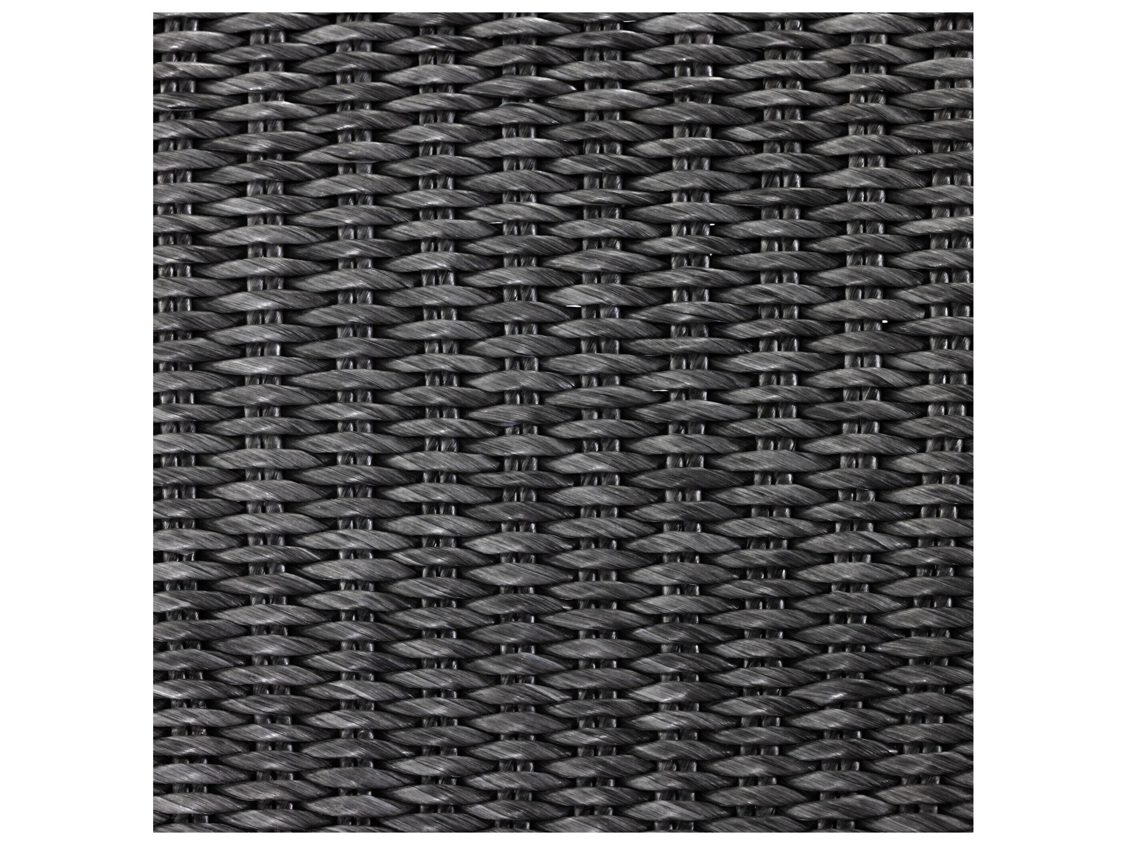 Four Hands Outdoor Grass Roots Vintage Coal Polypropylene / Weathered Grey Teak Chaise Lounge