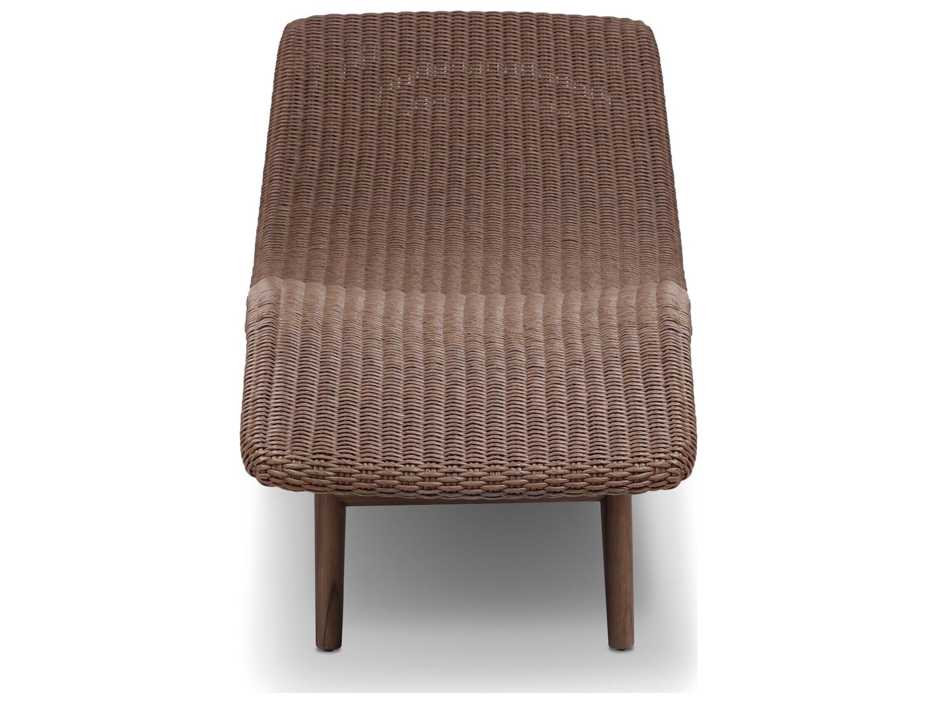 Four Hands Outdoor Grass Roots Portia Tanned Weave Chaise Lounge