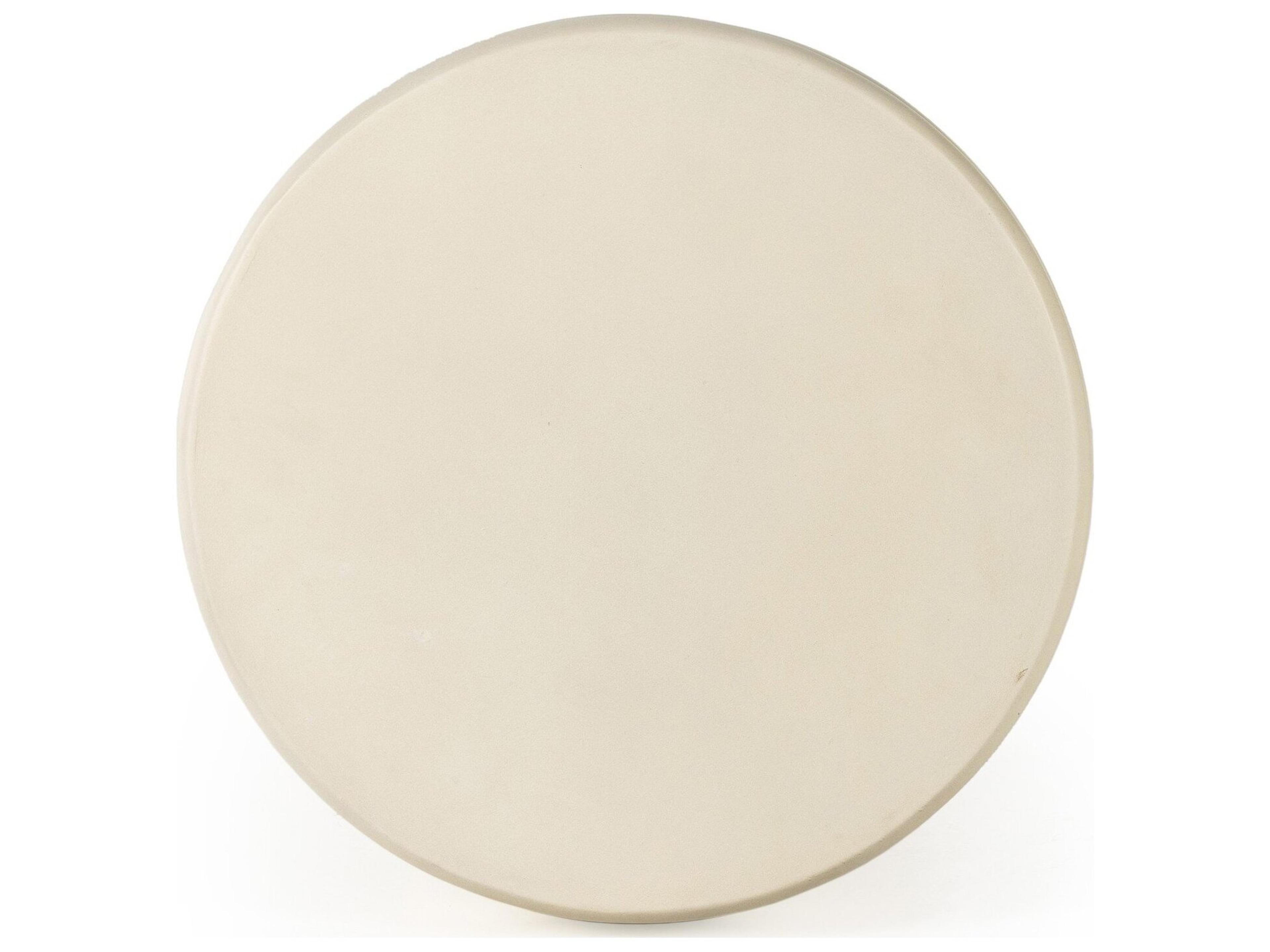 Four Hands Outdoor Thayer White Concrete Round End Table