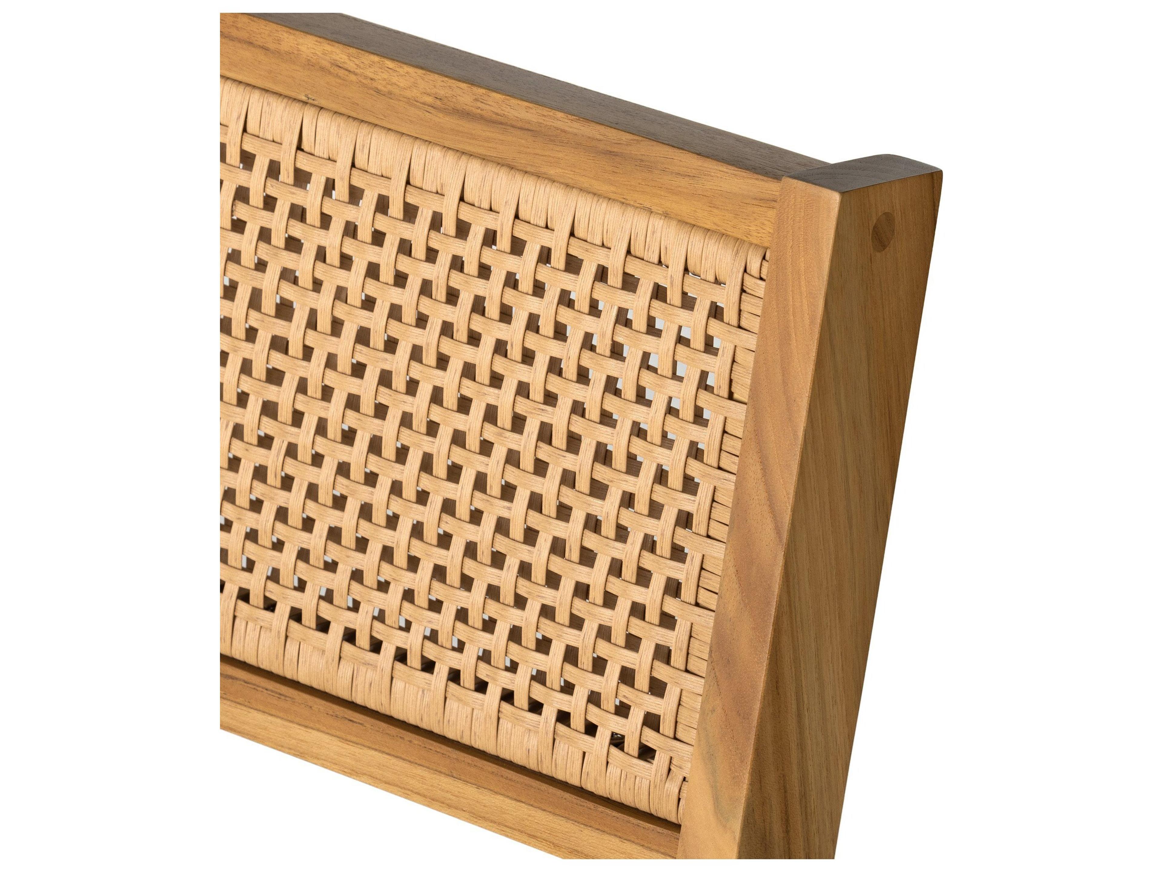 Luxecor Globetrotter Outdoor Natural Teak / Faux Rattan Dining Chair