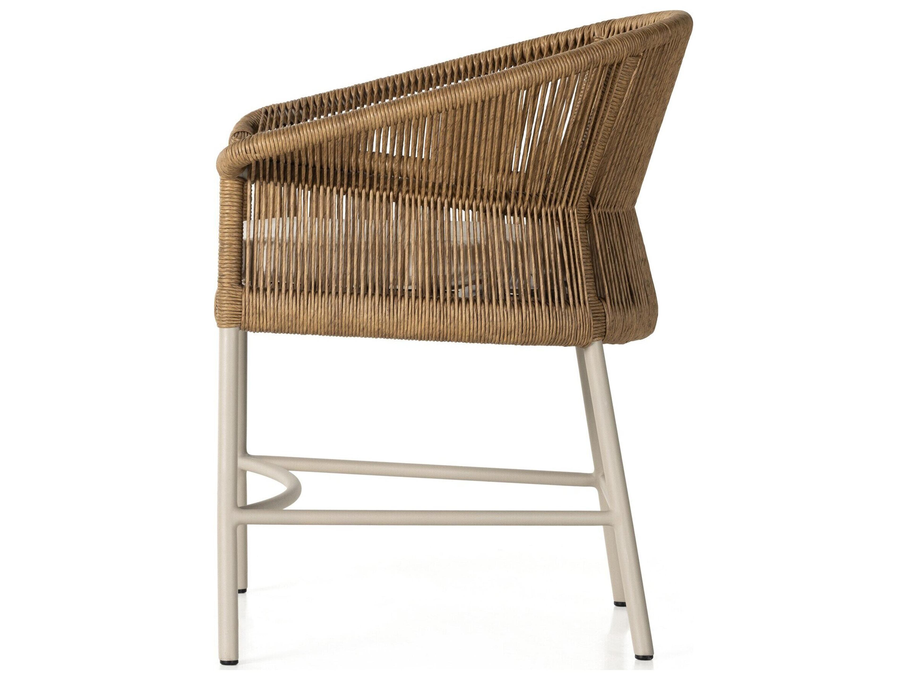 Four Hands Outdoor Grass Roots Portia  Dining Bench - Tanned Weave