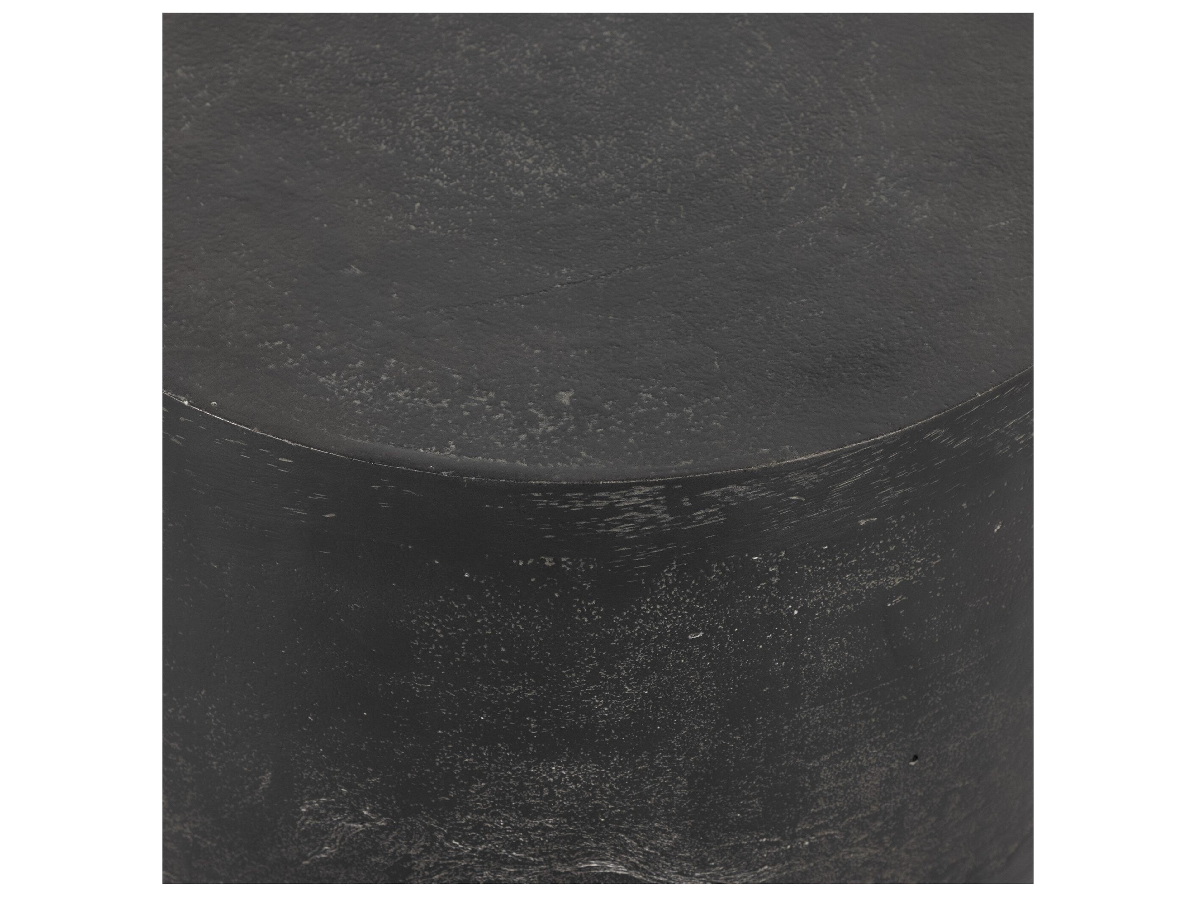 Luxecor Globetrotter Outdoor Aged Grey Aluminum Round End Table