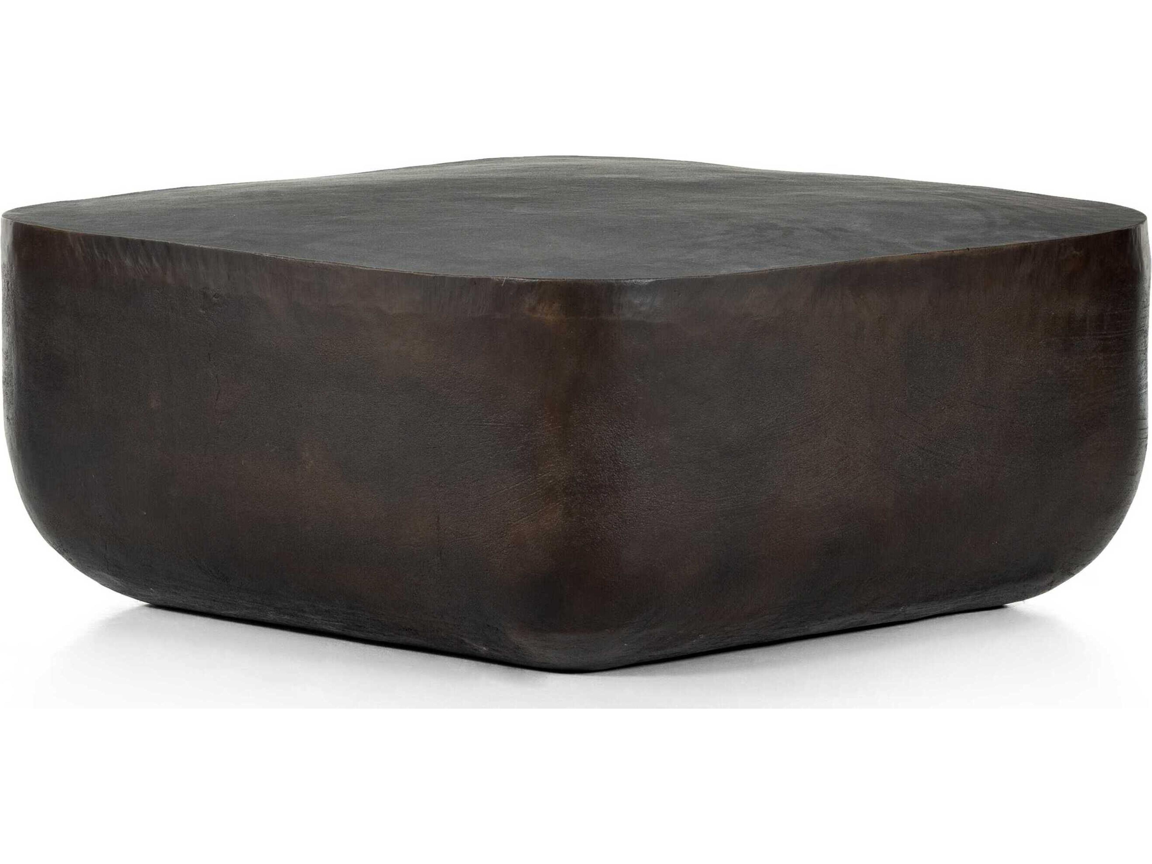 Globetrotter Outdoor Antique Rust Aluminum Square Coffee Table