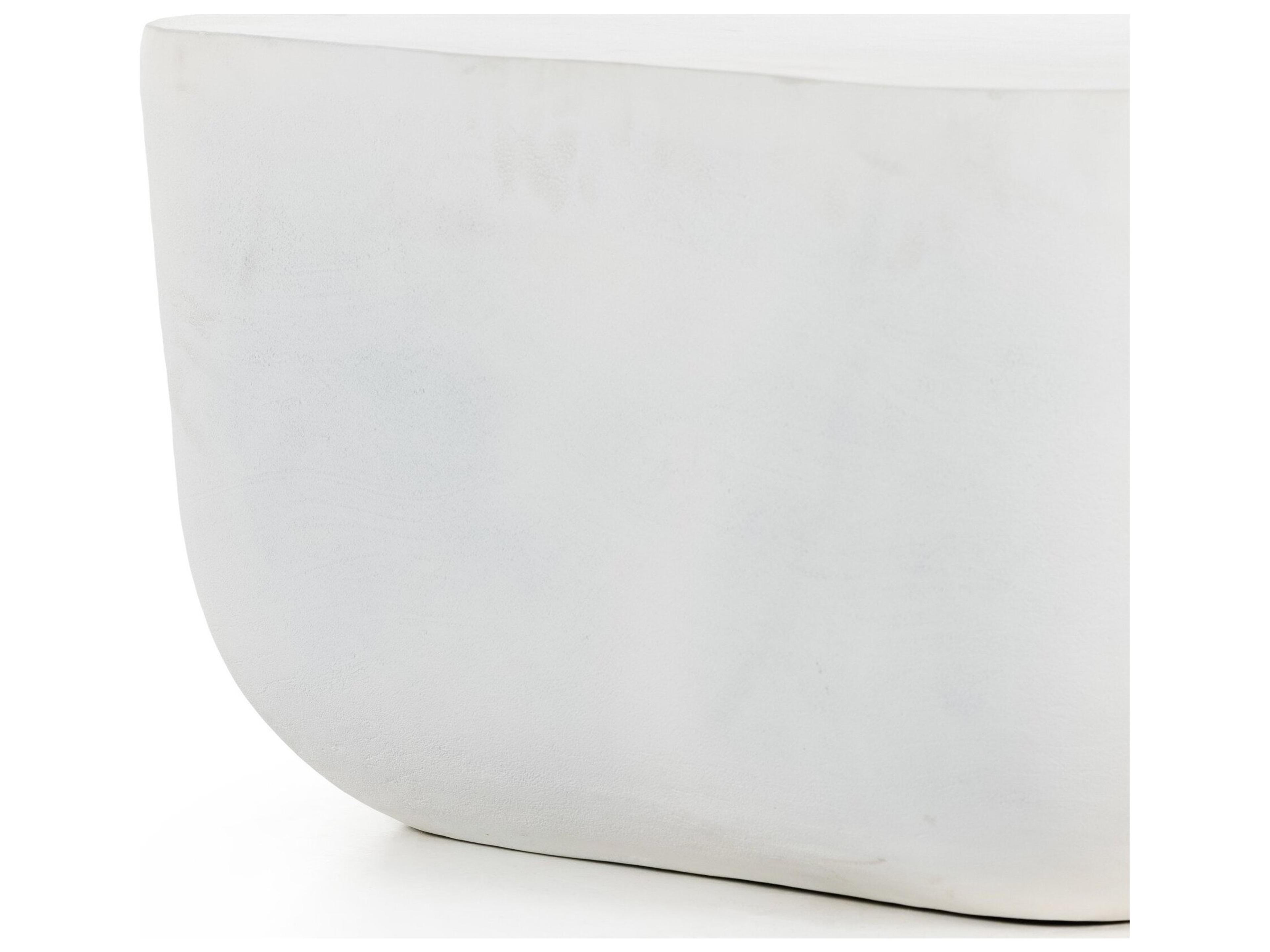 Luxecor Globetrotter Outdoor Matte White Cast Aluminum Square End Table