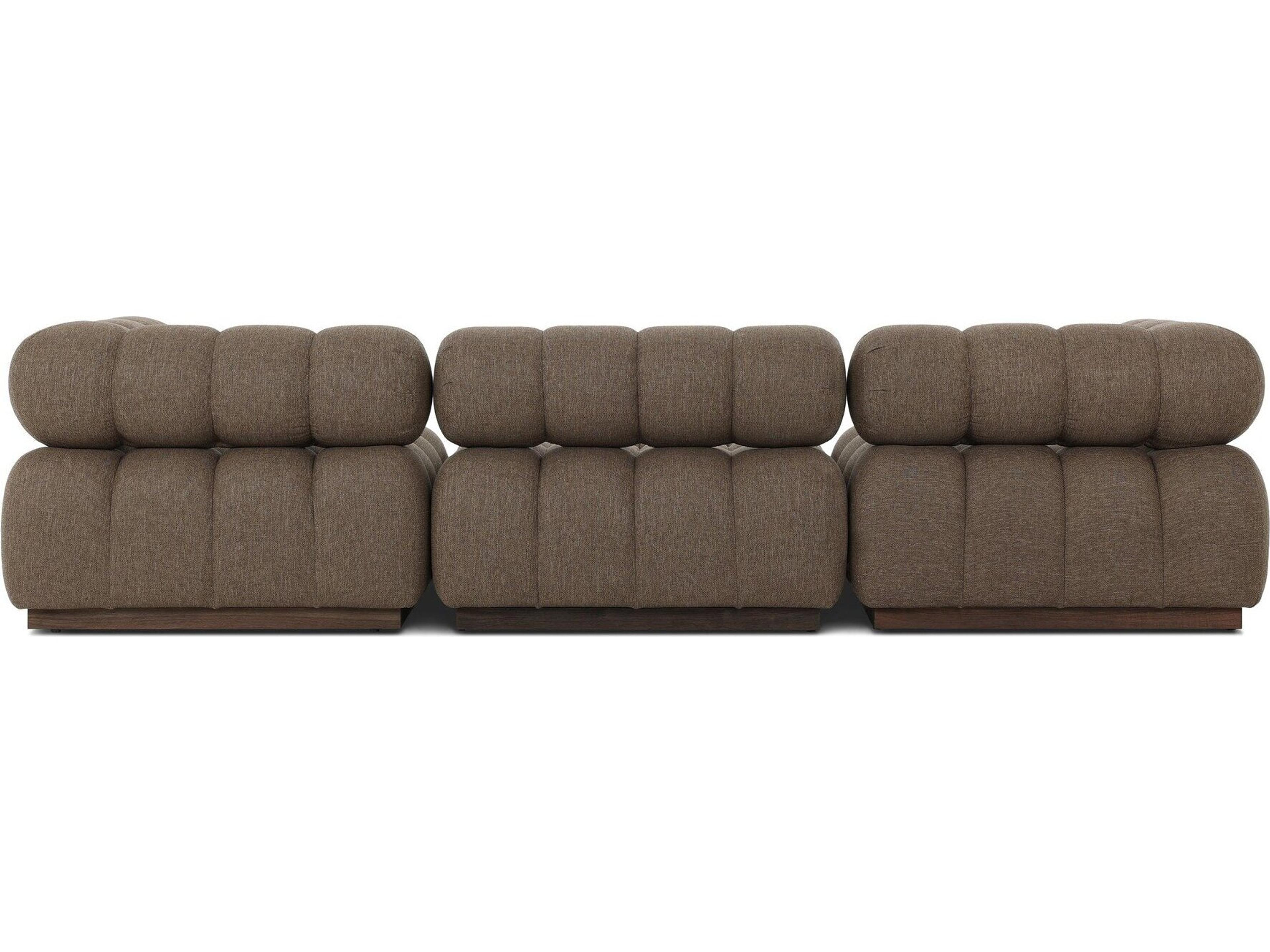 Four Hands Outdoor Solano Ellor Brown Fabric Cushion Sofa
