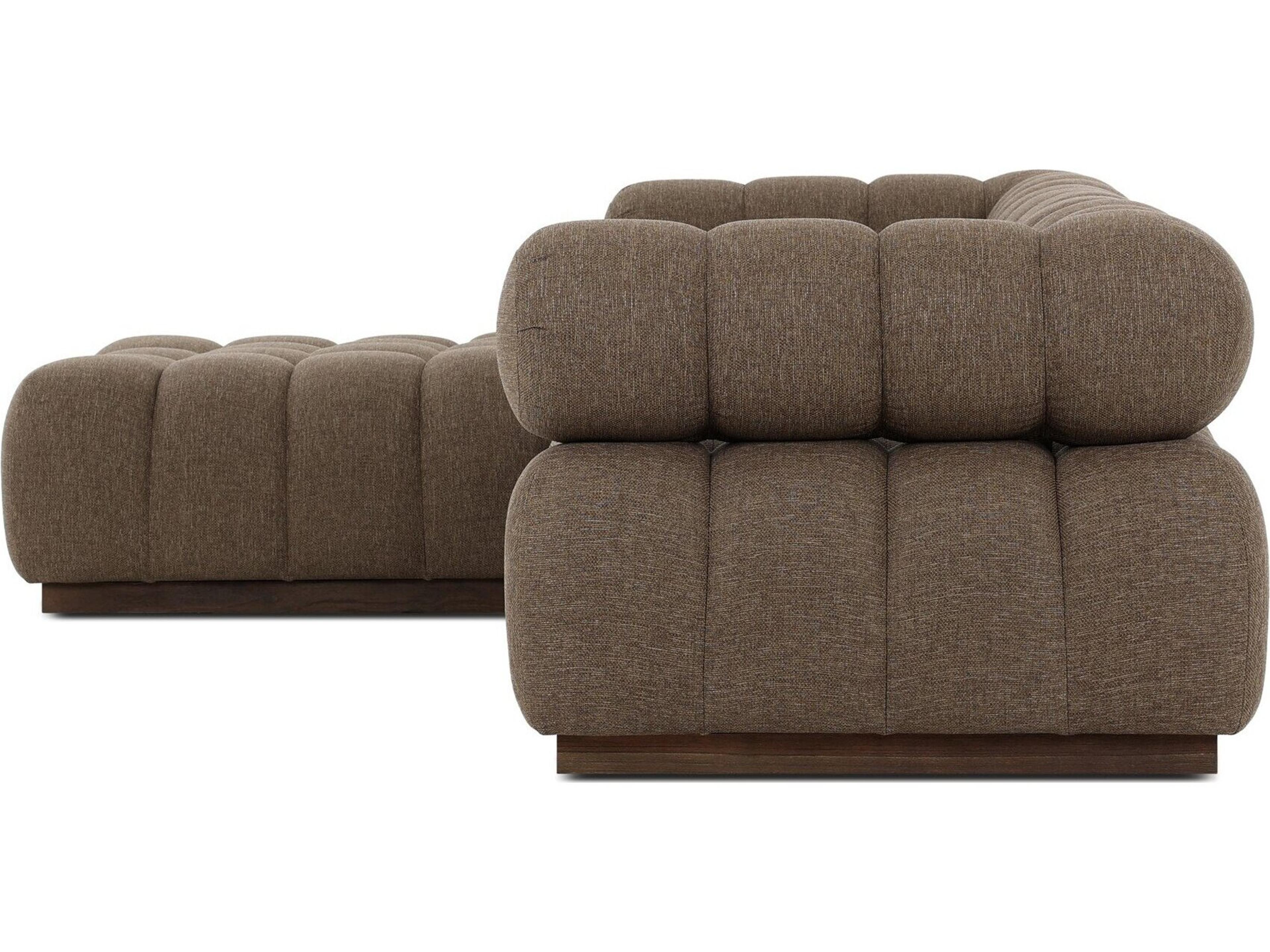 Four Hands Outdoor Solano Ellor Brown Fabric Cushion Sofa