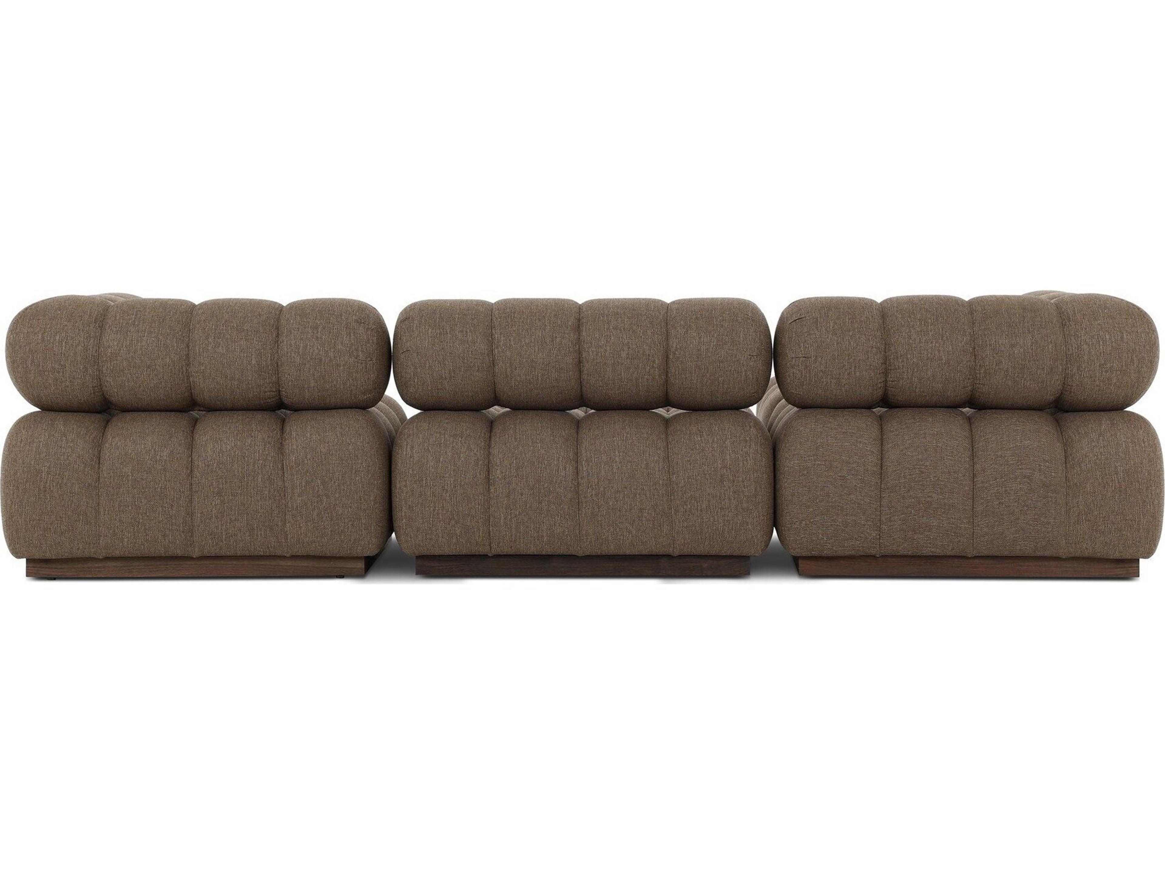Four Hands Outdoor Solano Ellor Brown Fabric Cushion Sofa
