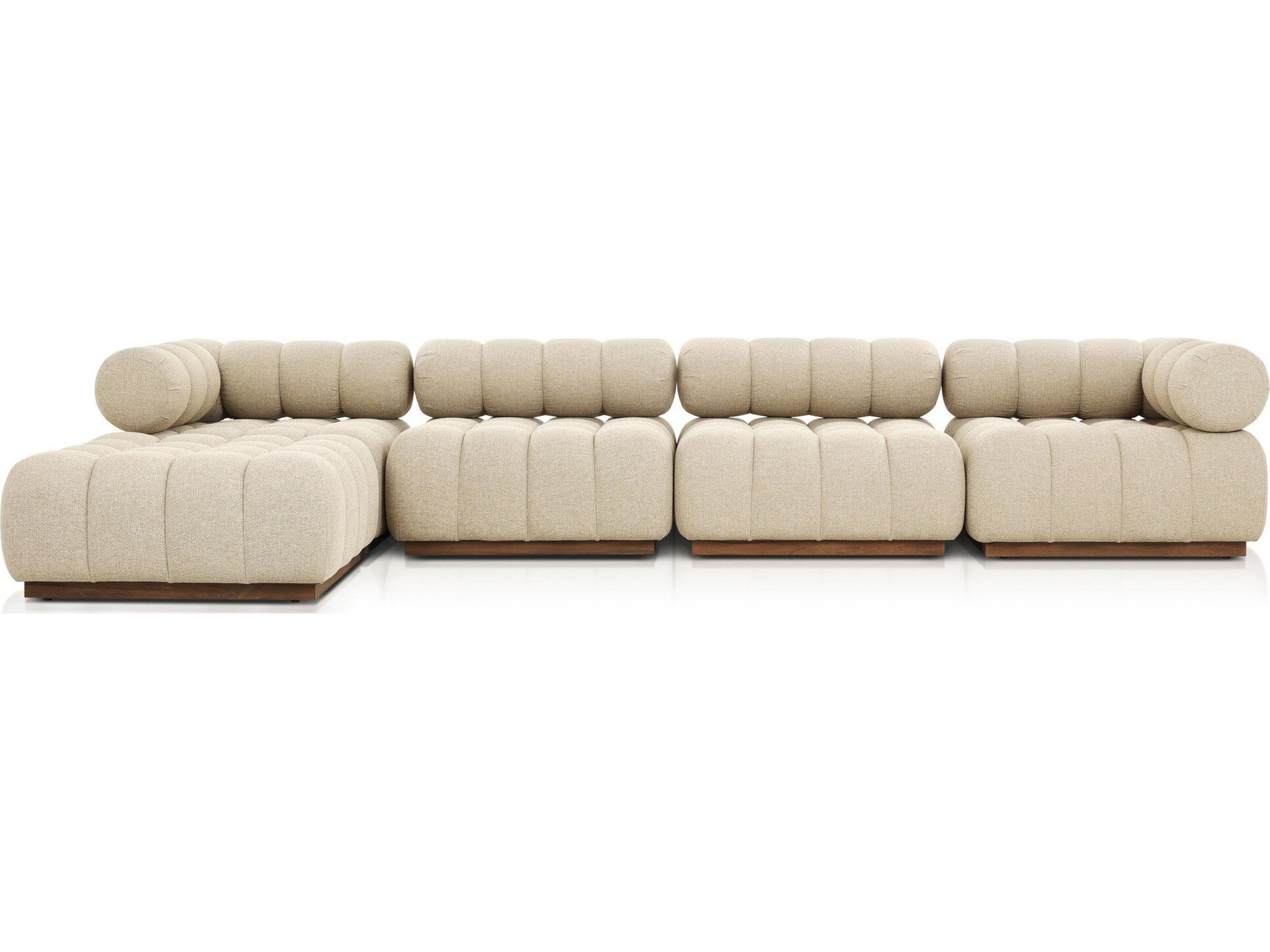 Four Hands Outdoor Solano Hayes Cream Fabric Cushion Sofa