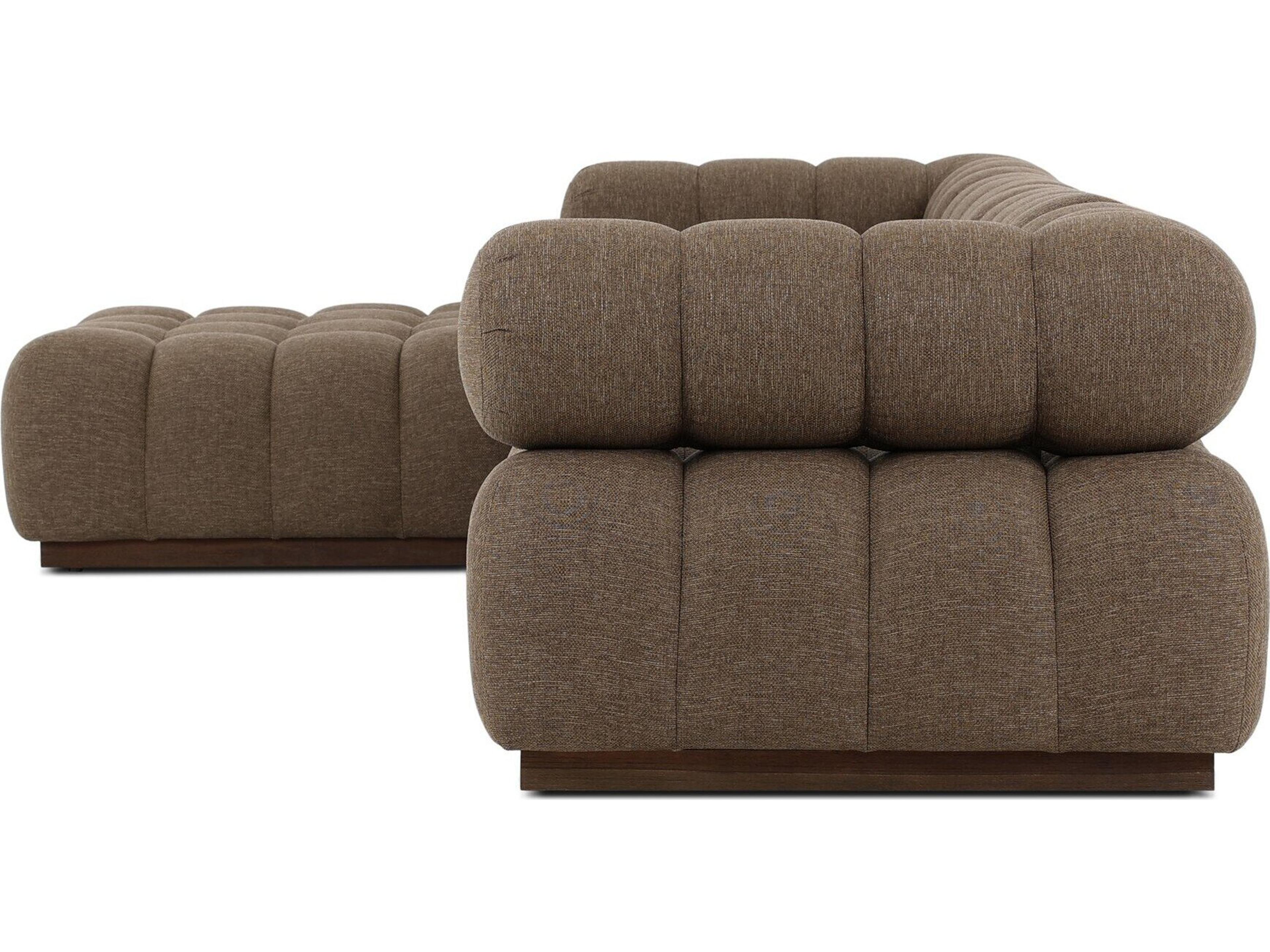 Four Hands Outdoor Solano Ellor Brown Fabric Cushion Sofa