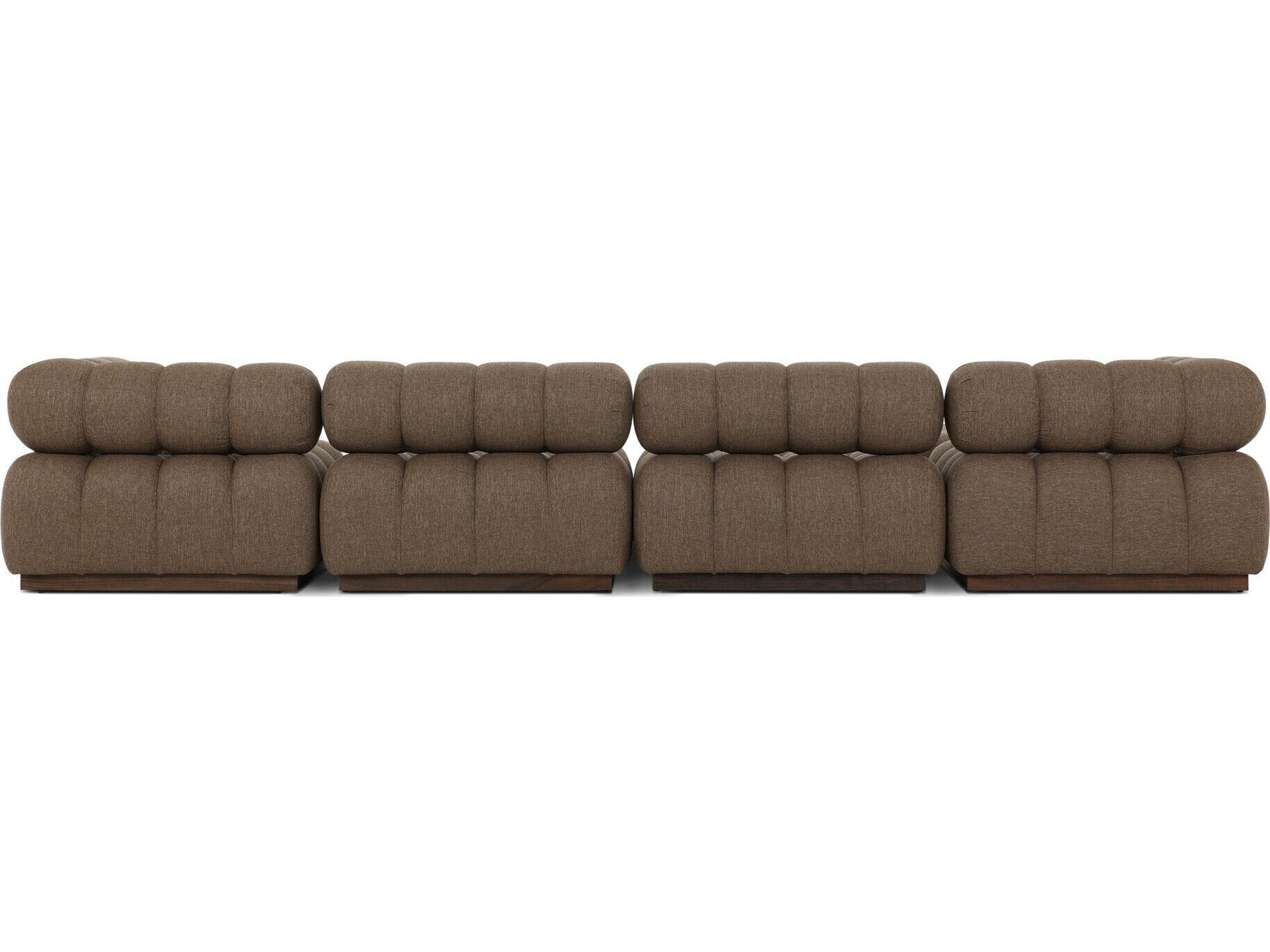 Four Hands Outdoor Solano Ellor Brown Fabric Cushion Sofa