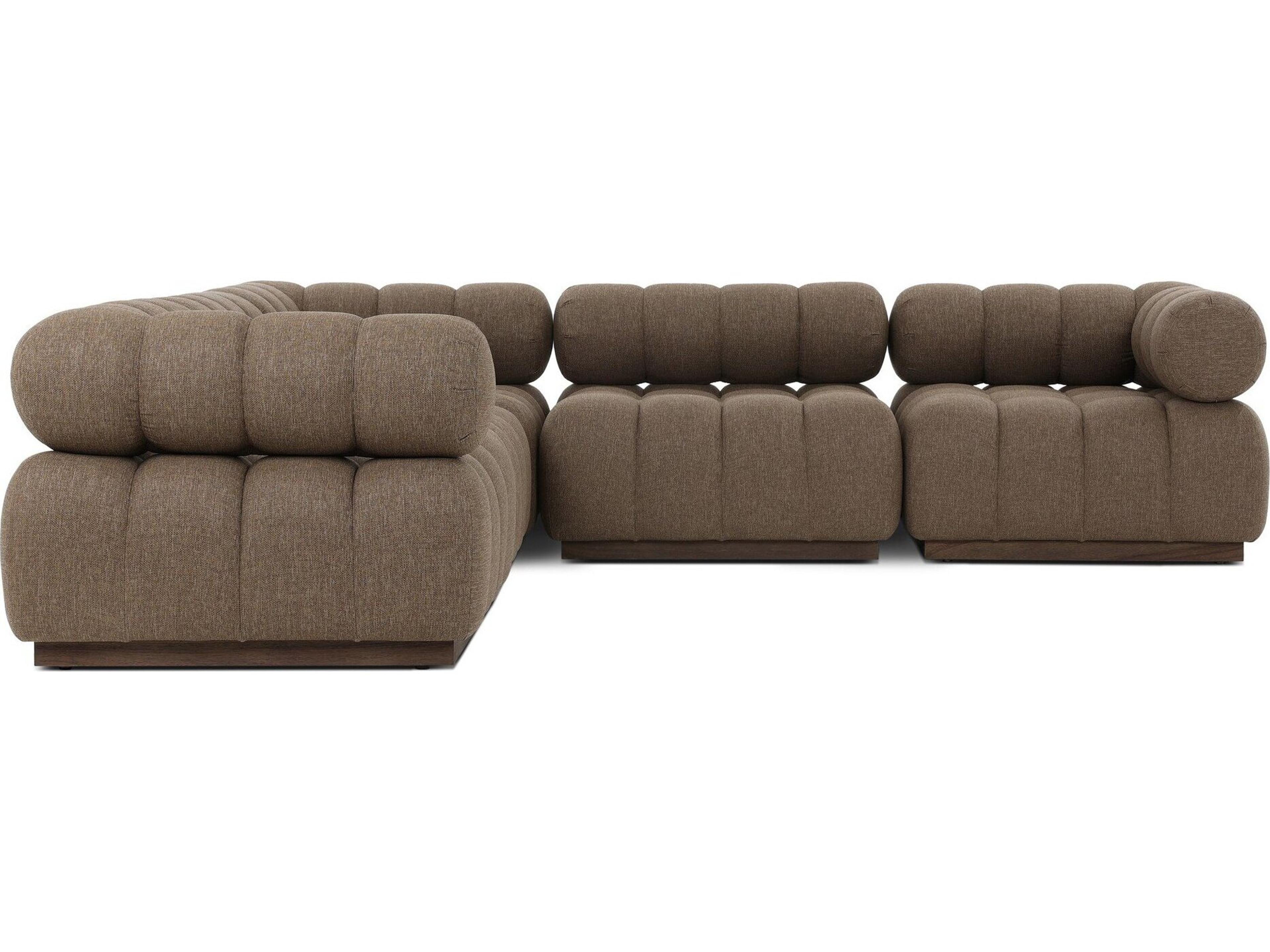 Four Hands Outdoor Solano Ellor Brown Fabric Cushion Sofa