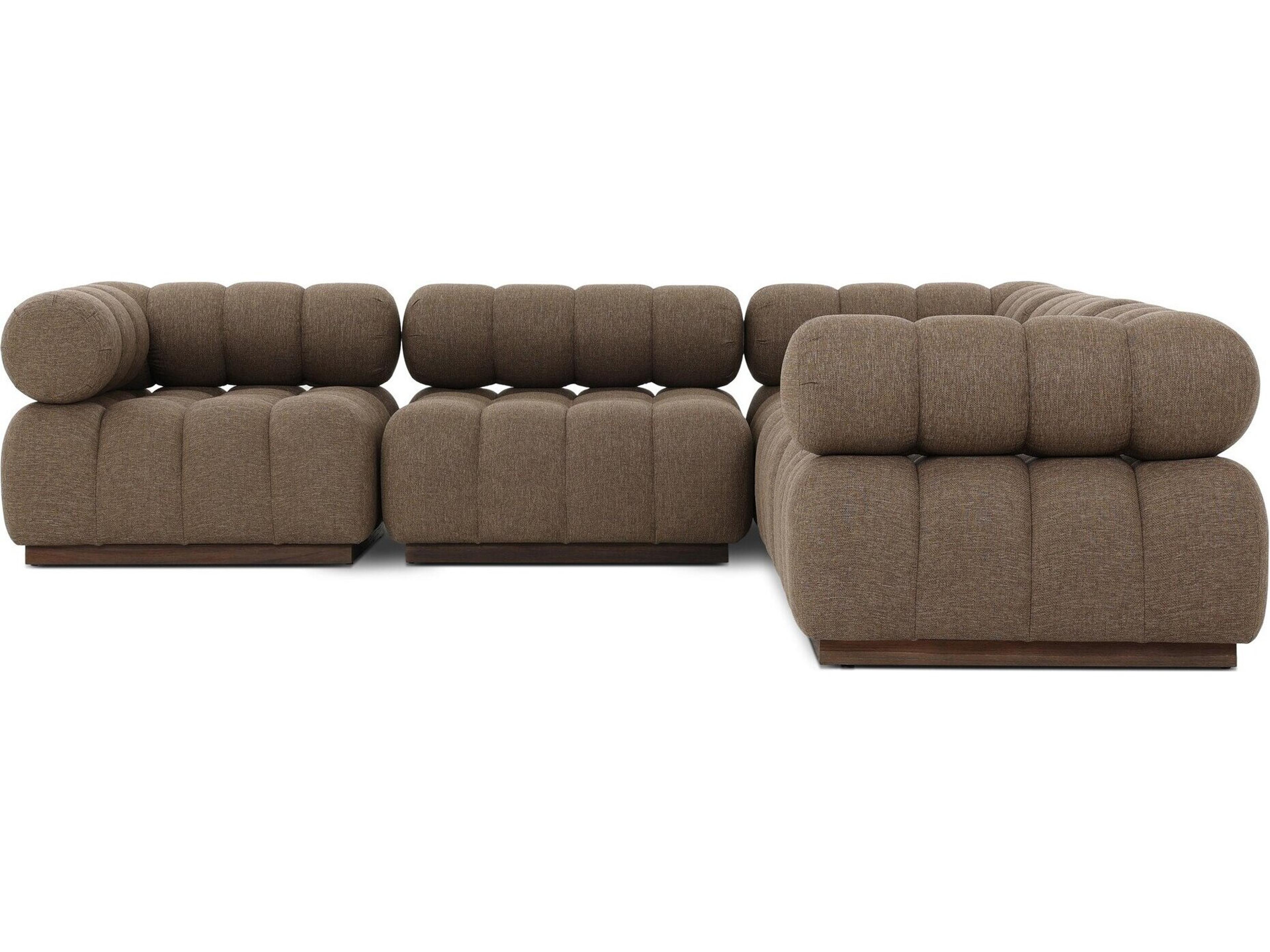 Four Hands Outdoor Solano Ellor Brown Fabric Cushion Sofa
