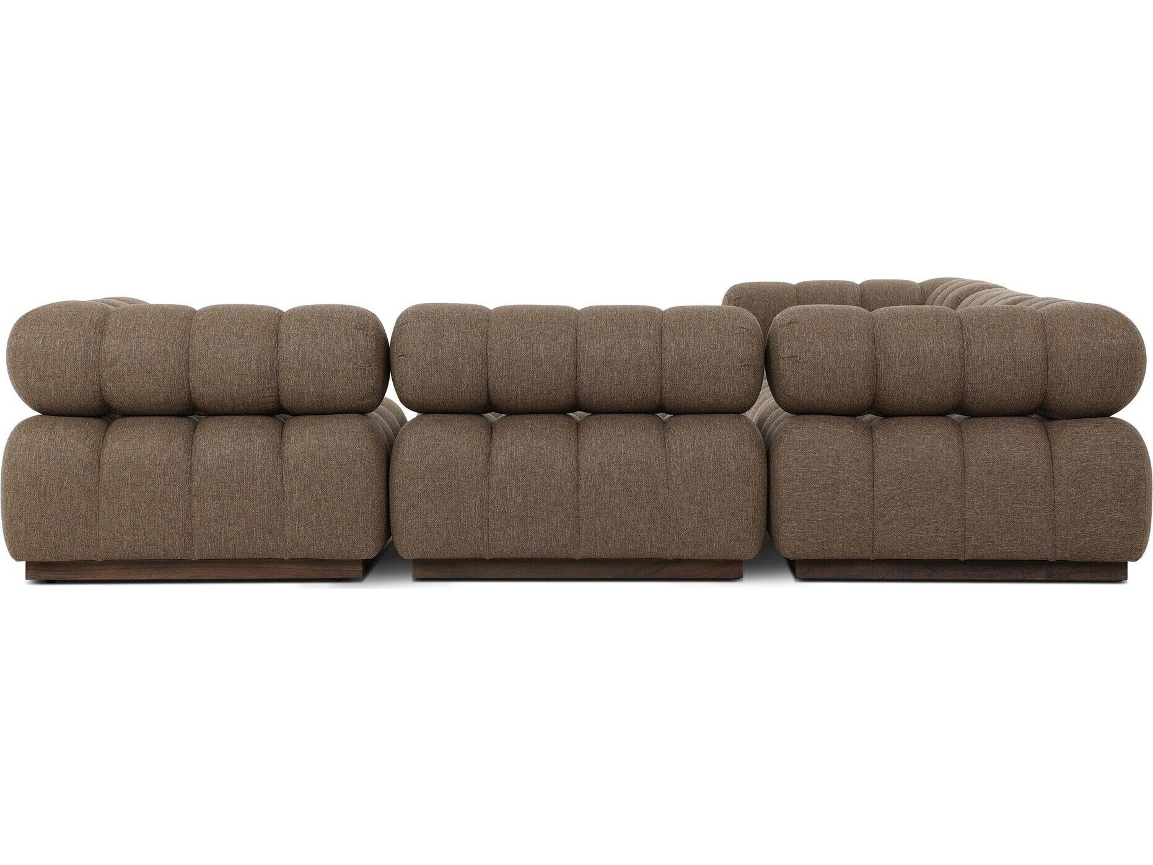 Four Hands Outdoor Solano Ellor Brown Fabric Cushion Sofa