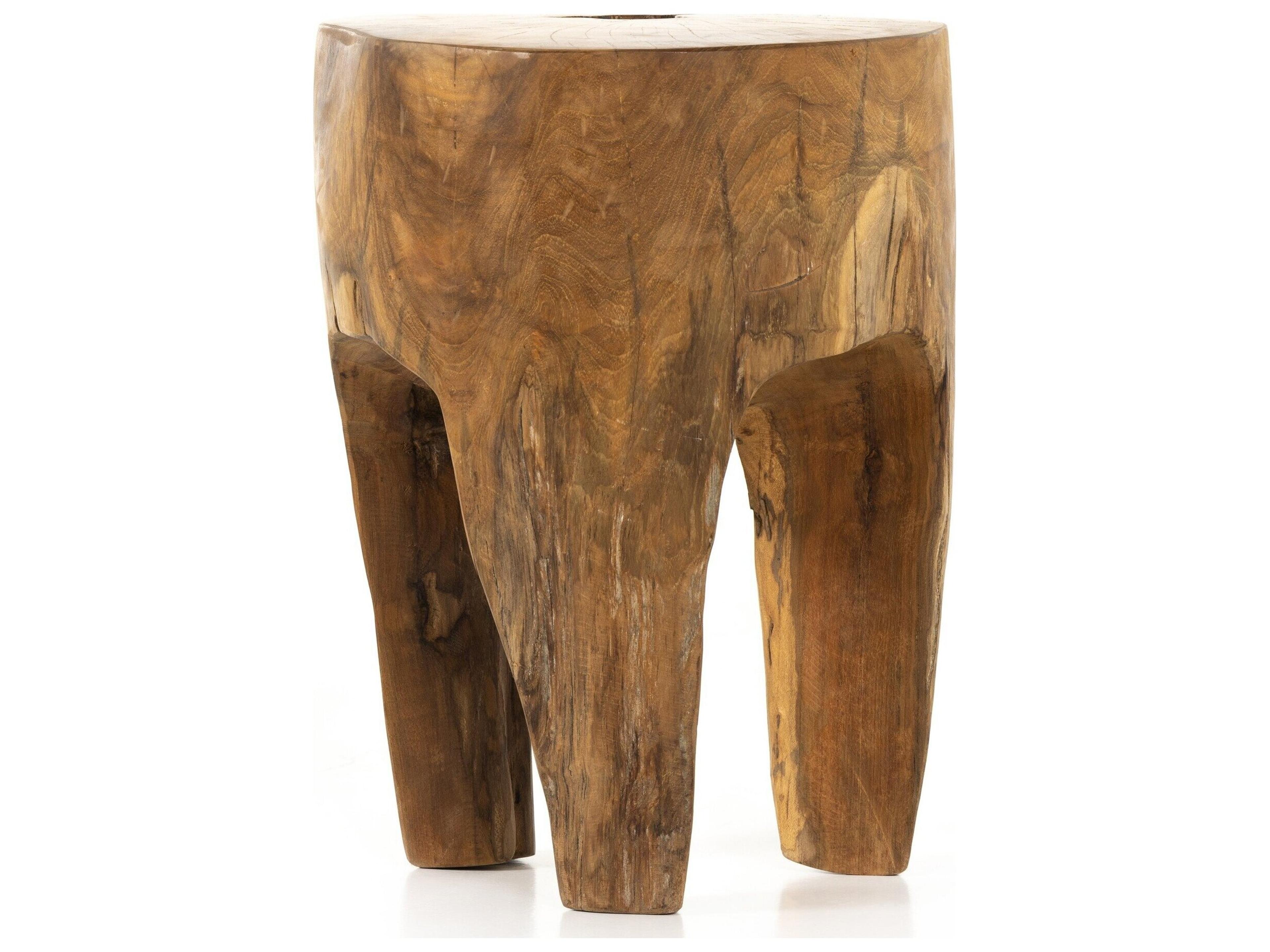 Luxecor Globetrotter Outdoor Kyra Teak 11.75" Round End Table