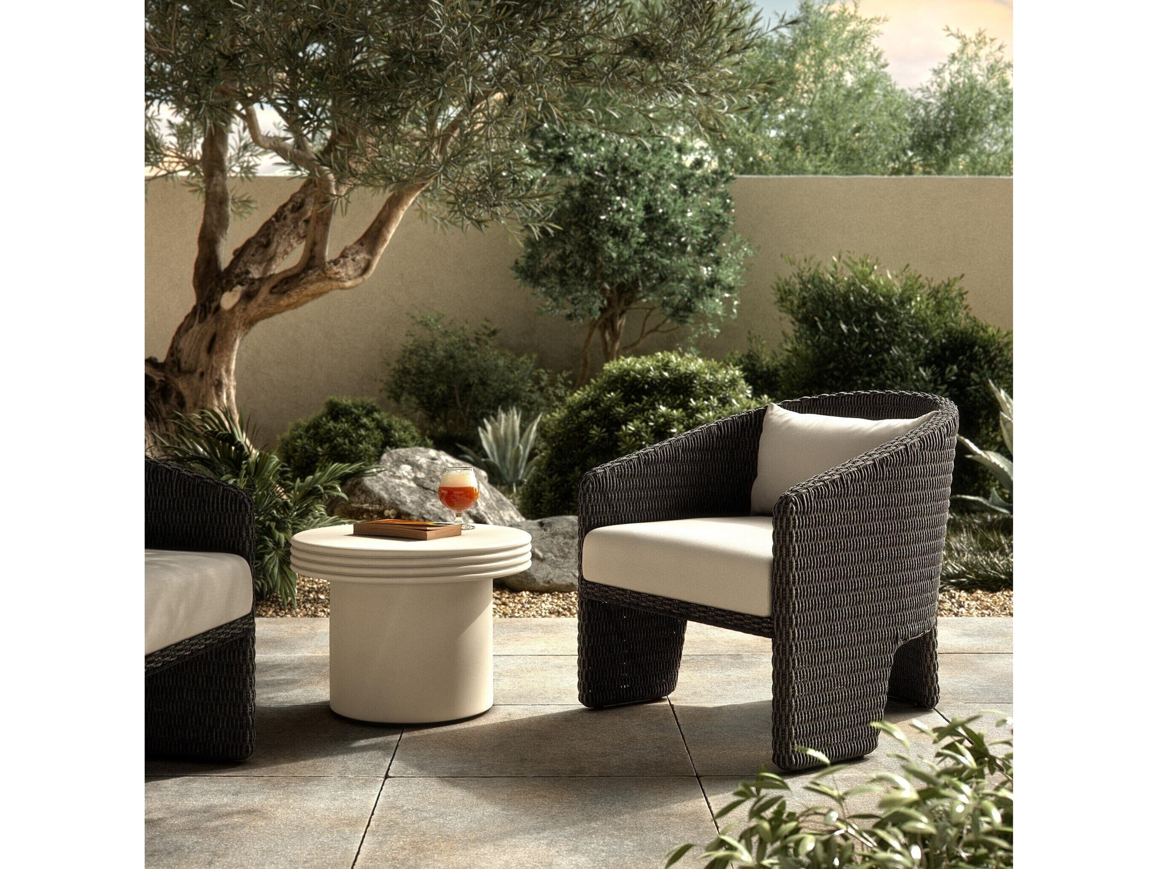 Four Hands Outdoor Grass Roots Bandera  Woven Dining Chair - Stinson White