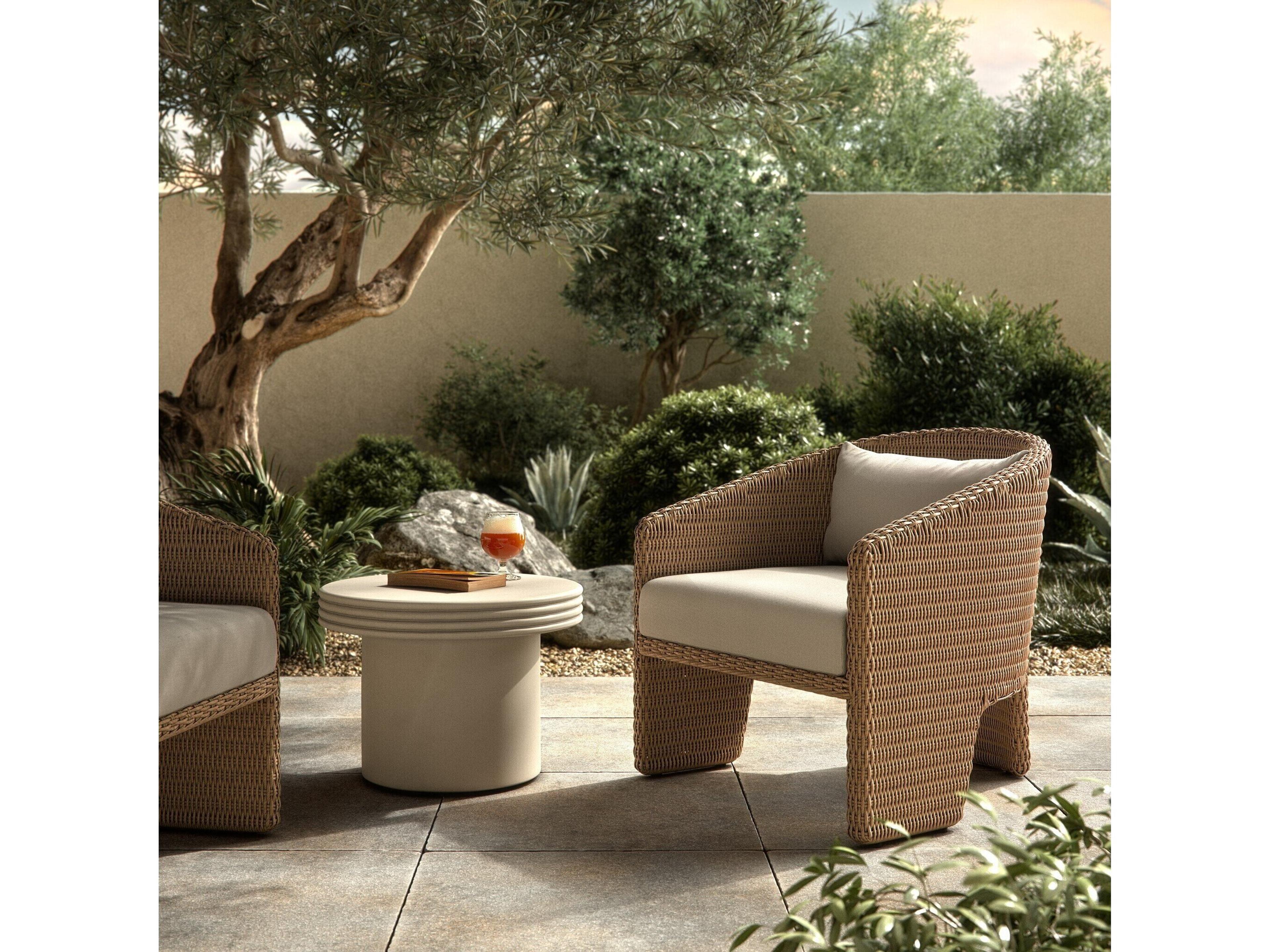Four Hands Outdoor Balta Kyra  End Table-Teak Root