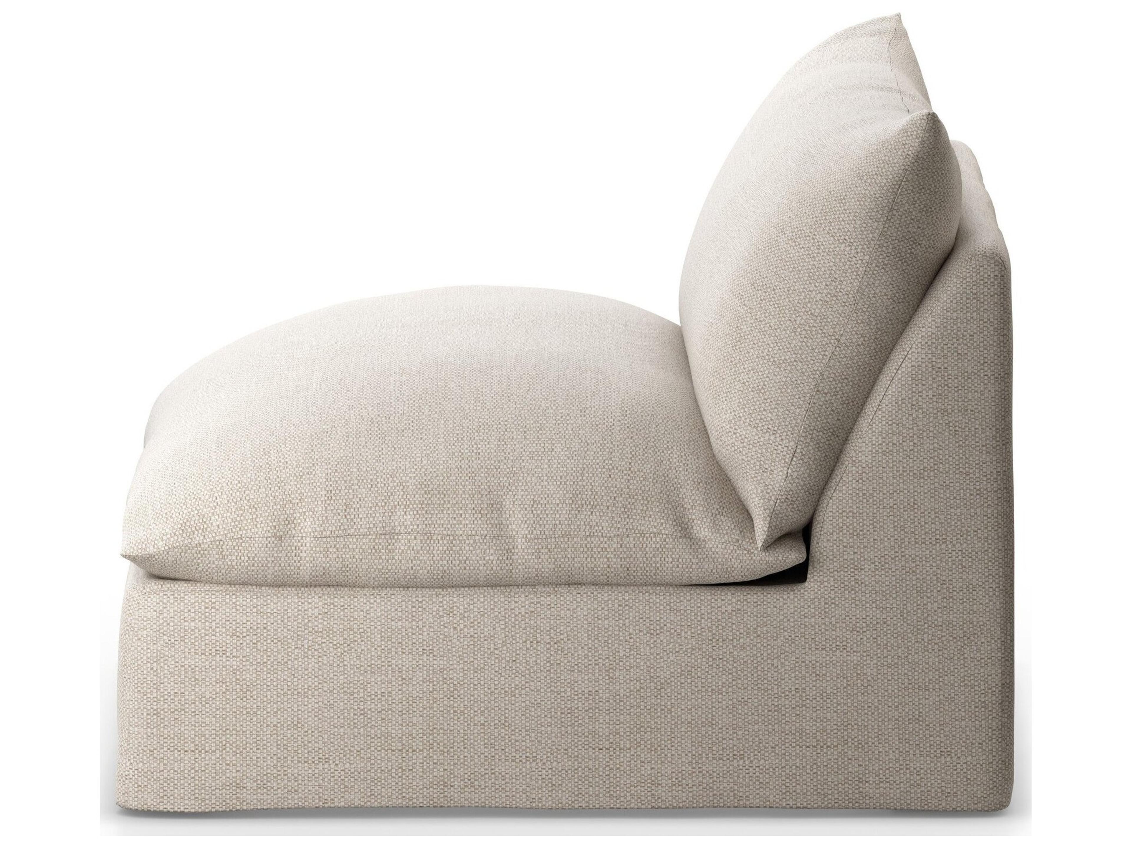 Four Hands Outdoor Solano Grant Fabric Cushion Swivel Lounge Chair in Faye Sand