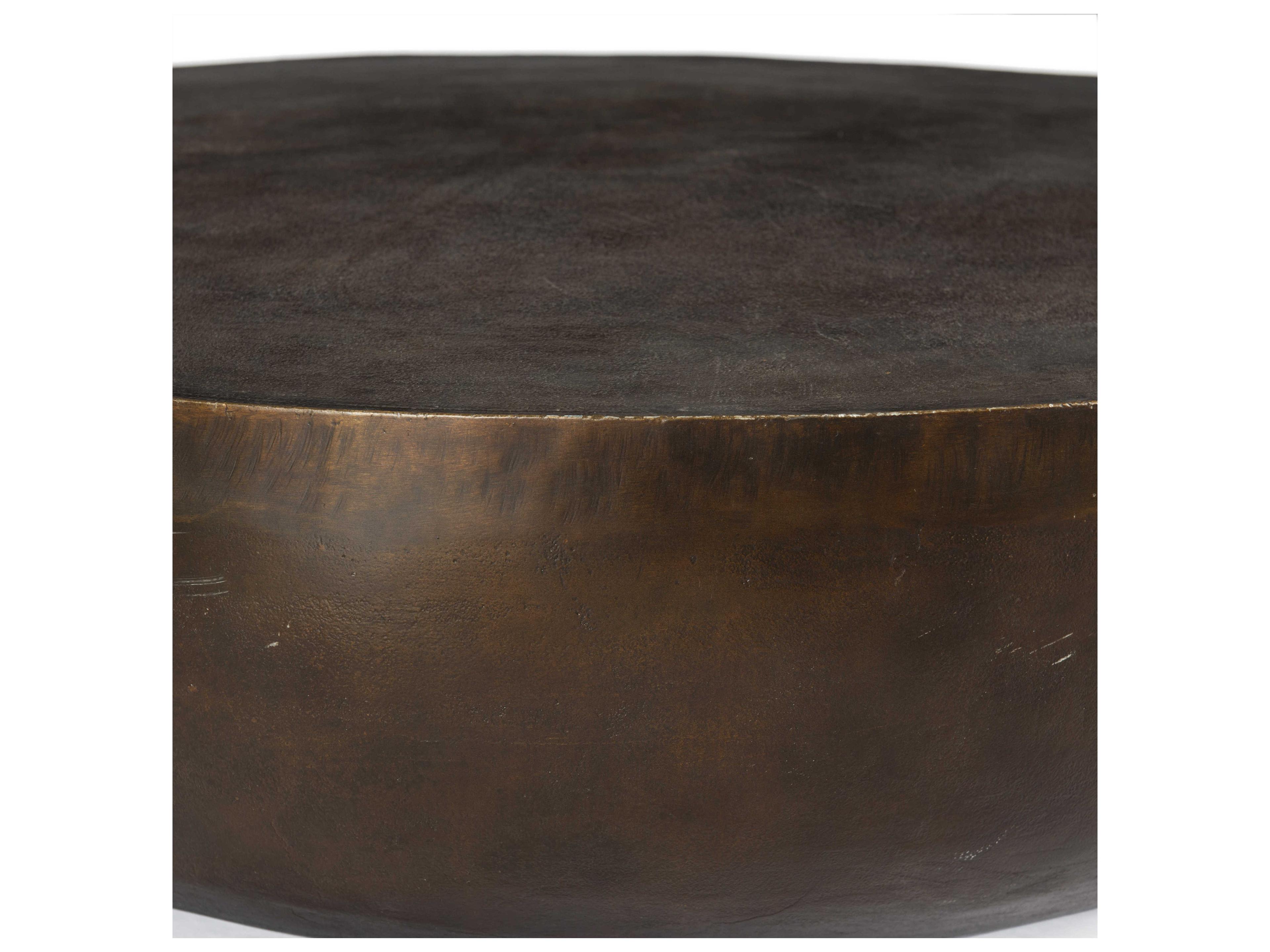 Luxecor Globetrotter Outdoor Antique Rust Round Coffee Table