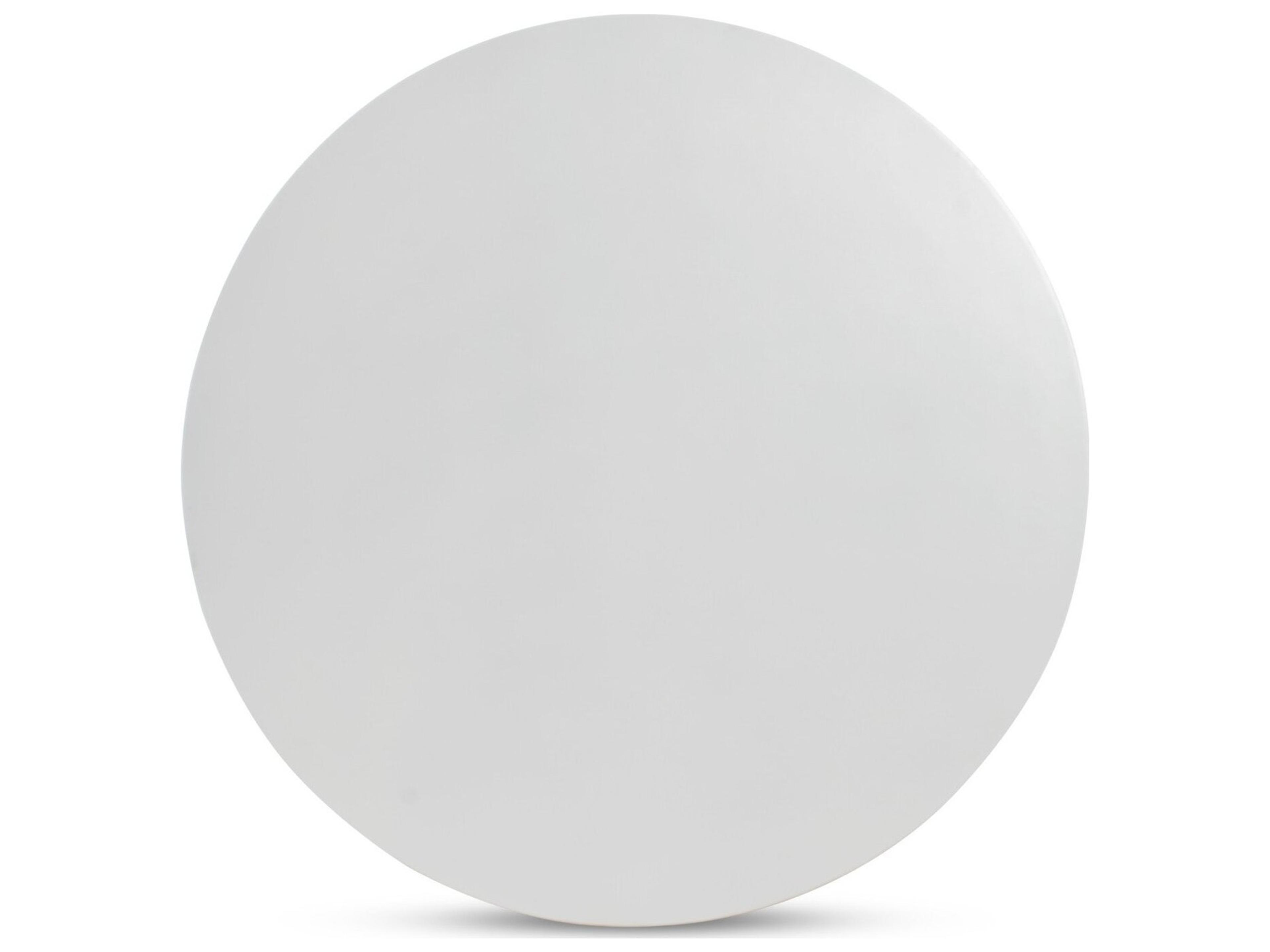 Luxecor Globetrotter Outdoor Basil Matte White Aluminum 42" Round Dining Table
