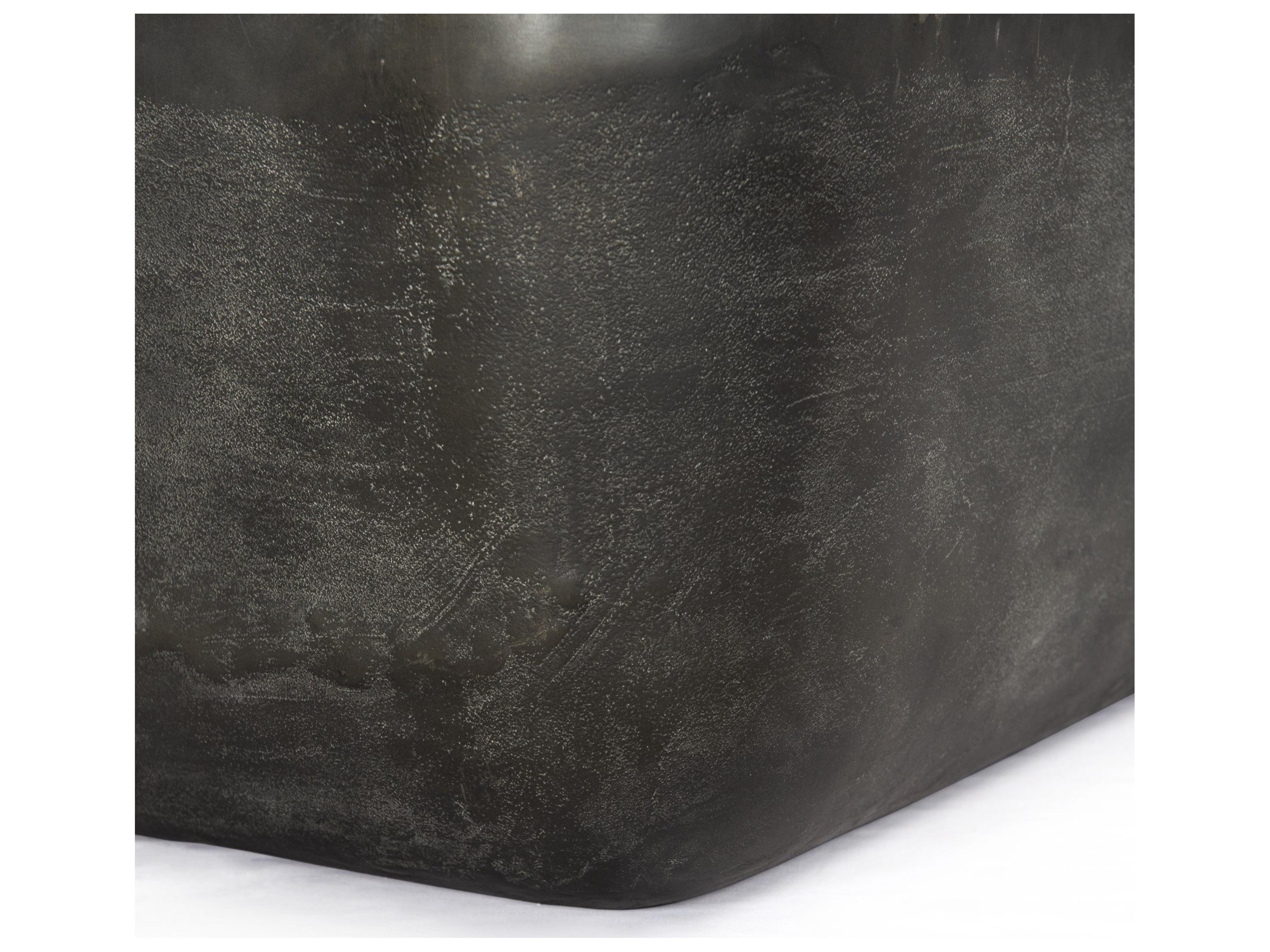 Four Hands Outdoor Marlow Basil Aged Grey Aluminum Square Coffee Table