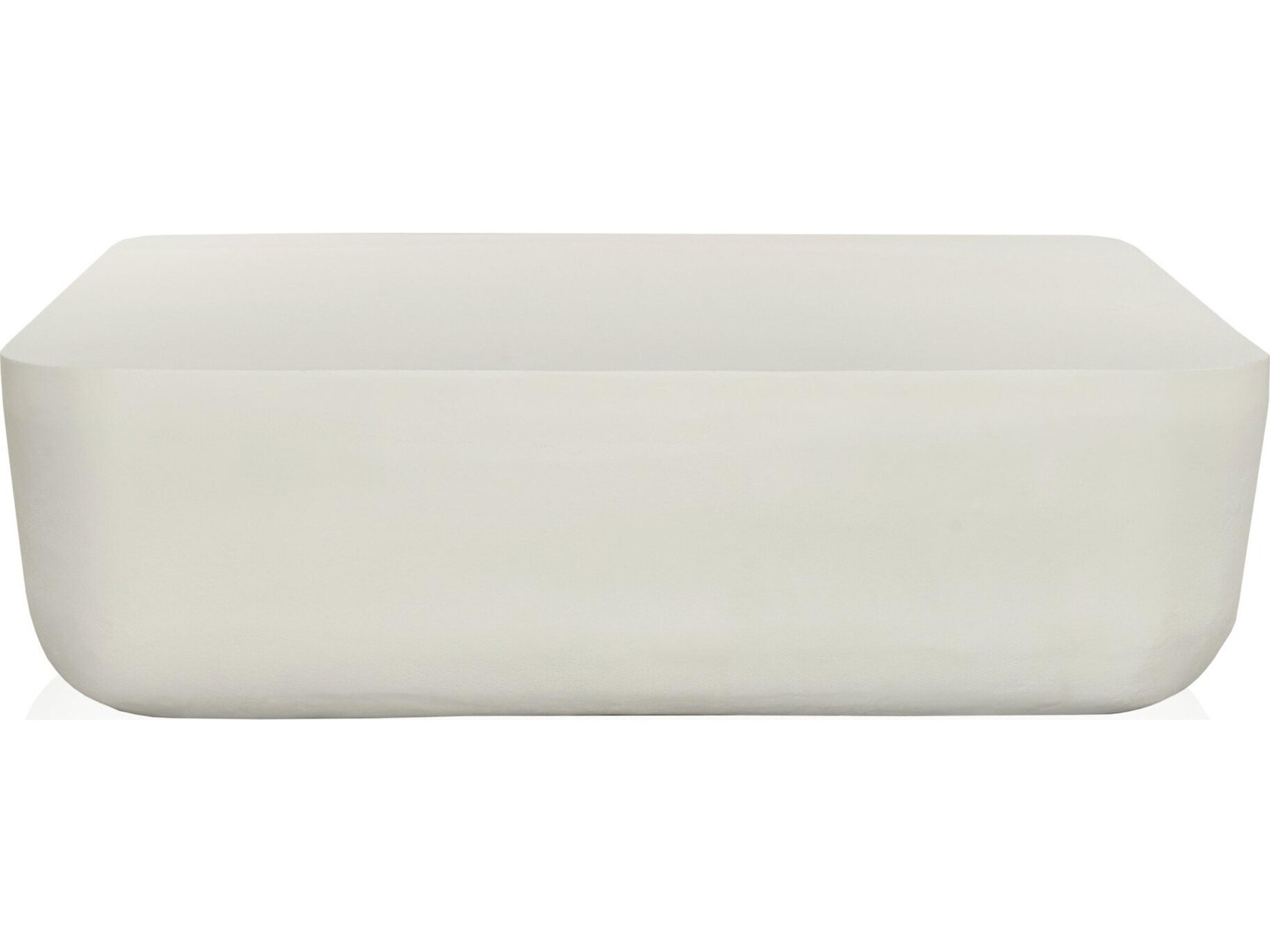 Four Hands Outdoor Marlow Matte White Cast Aluminum Square Coffee Table