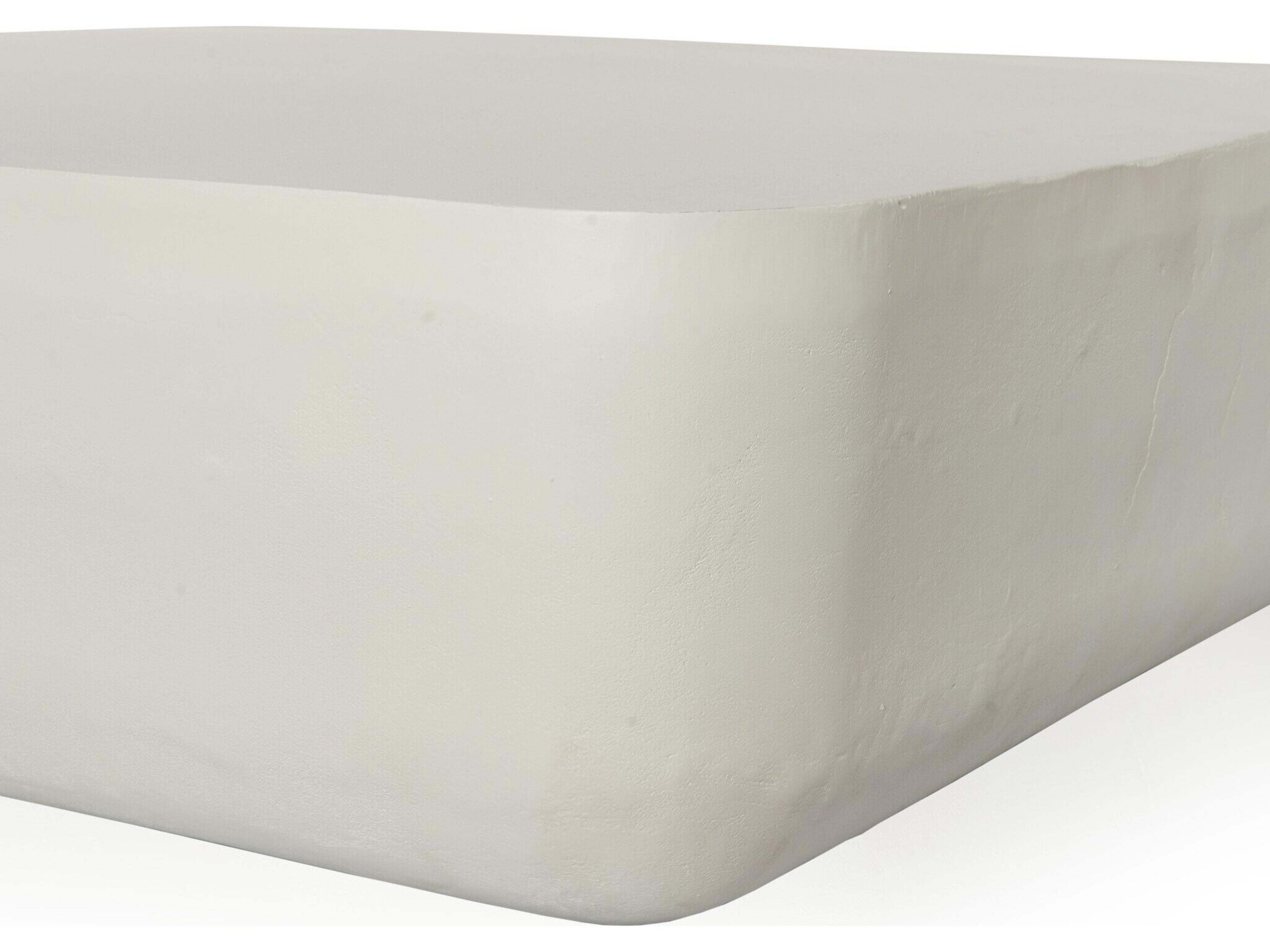 Four Hands Outdoor Marlow Matte White Cast Aluminum Square Coffee Table