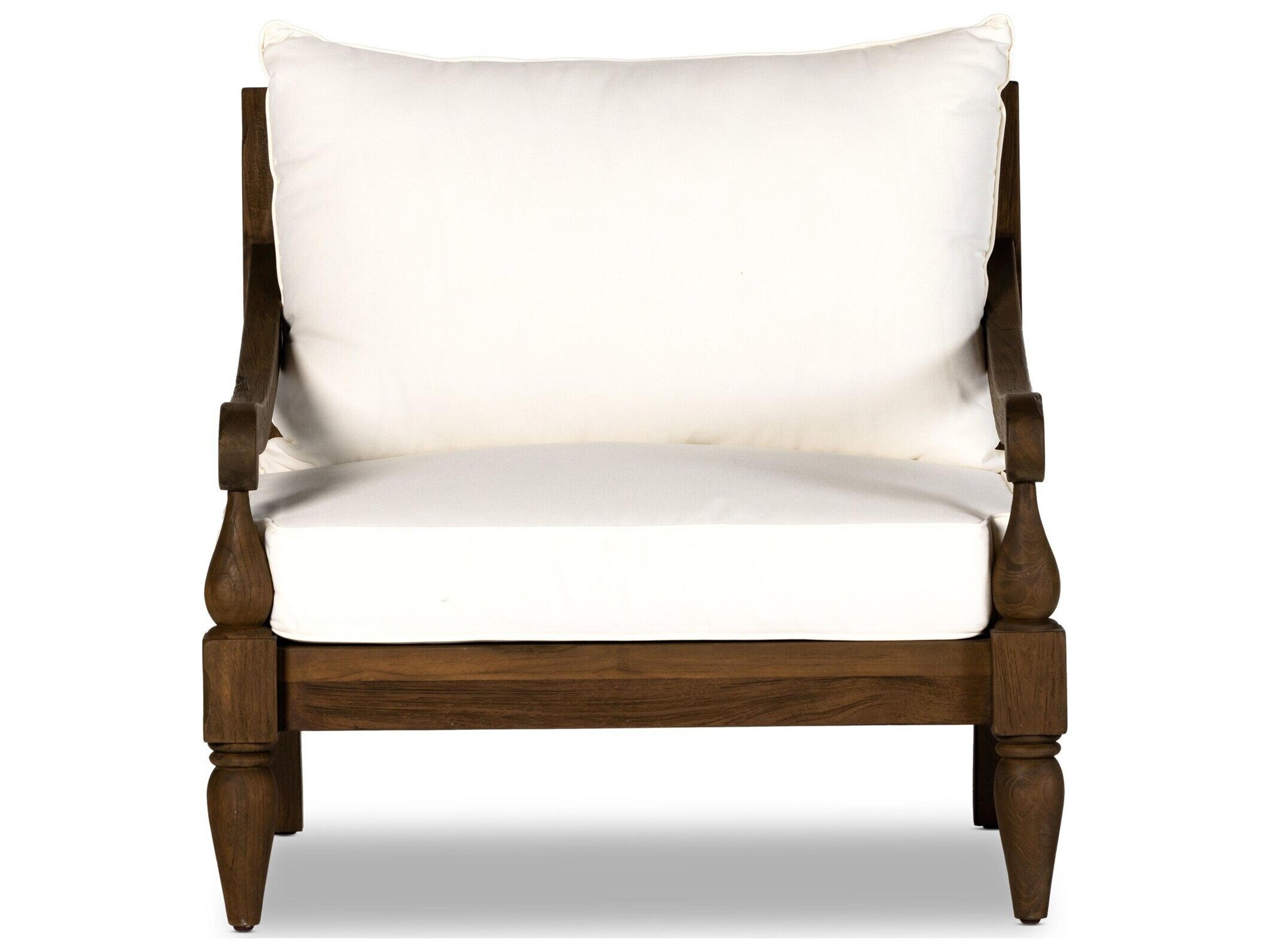 Four Hands Outdoor Providence Venao Ivory / Heritage Brown Lounge Chair