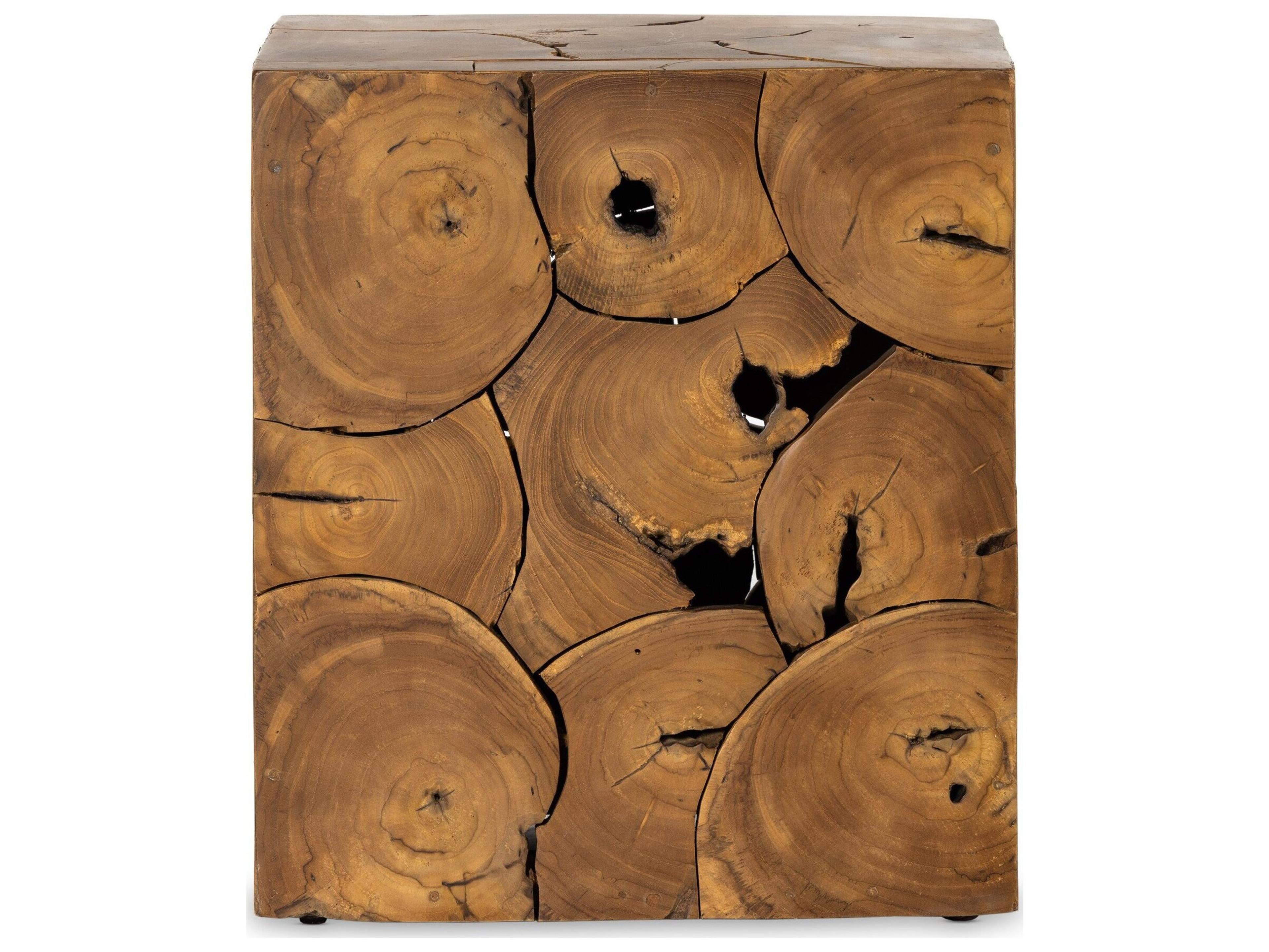 Four Hands Outdoor Providence Teak Root Square End Table