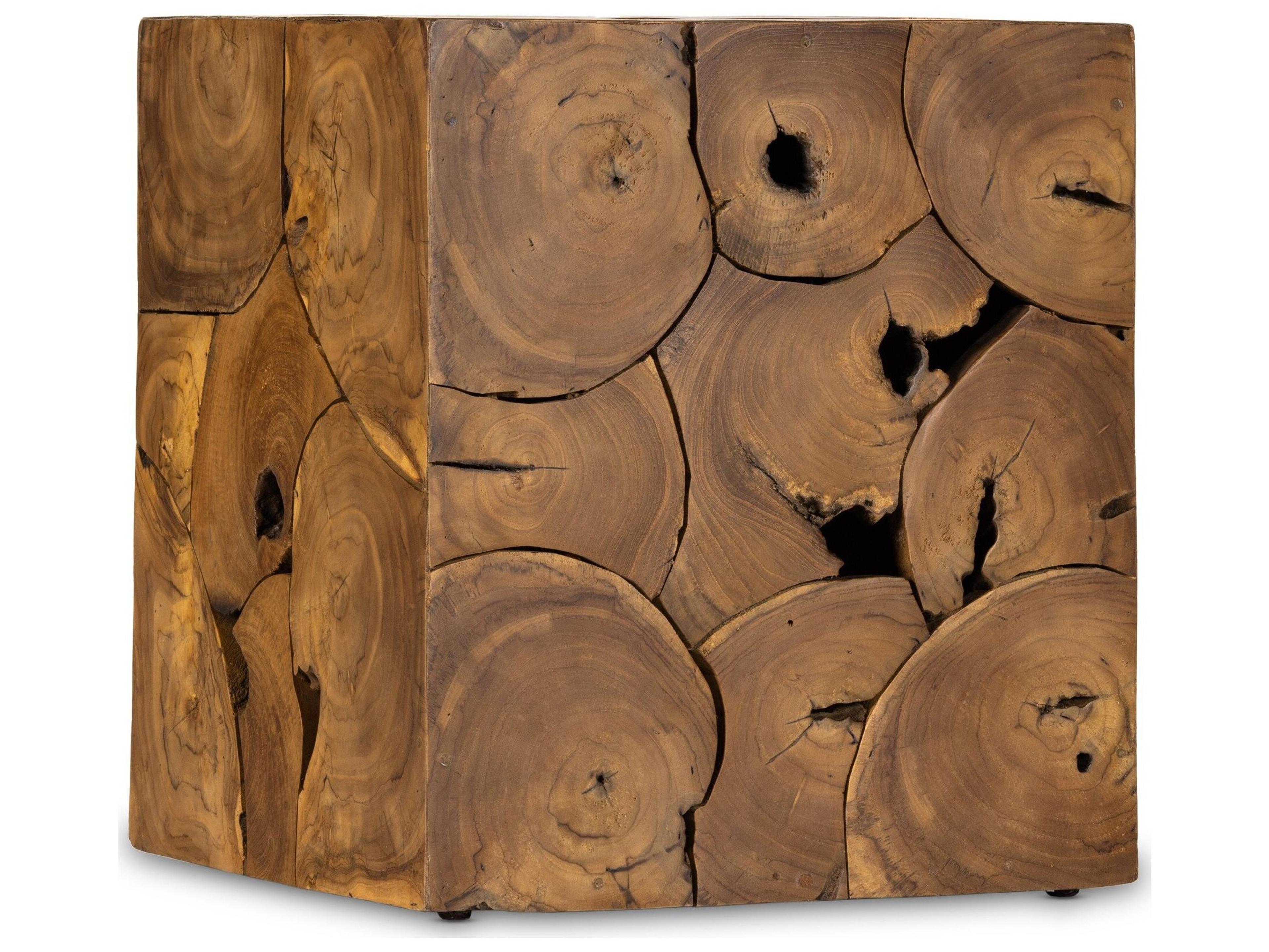 Four Hands Outdoor Providence Teak Root Square End Table