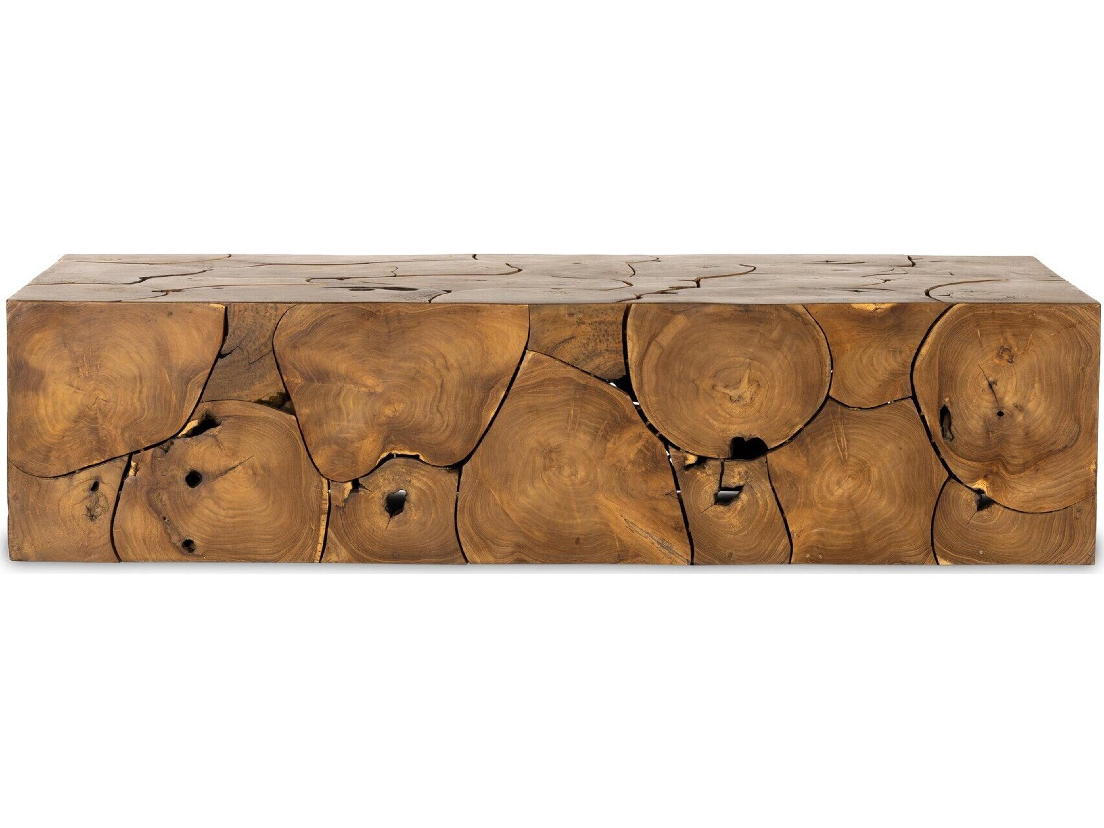 Four Hands Outdoor Providence Teak Root Rectangular Coffee Table