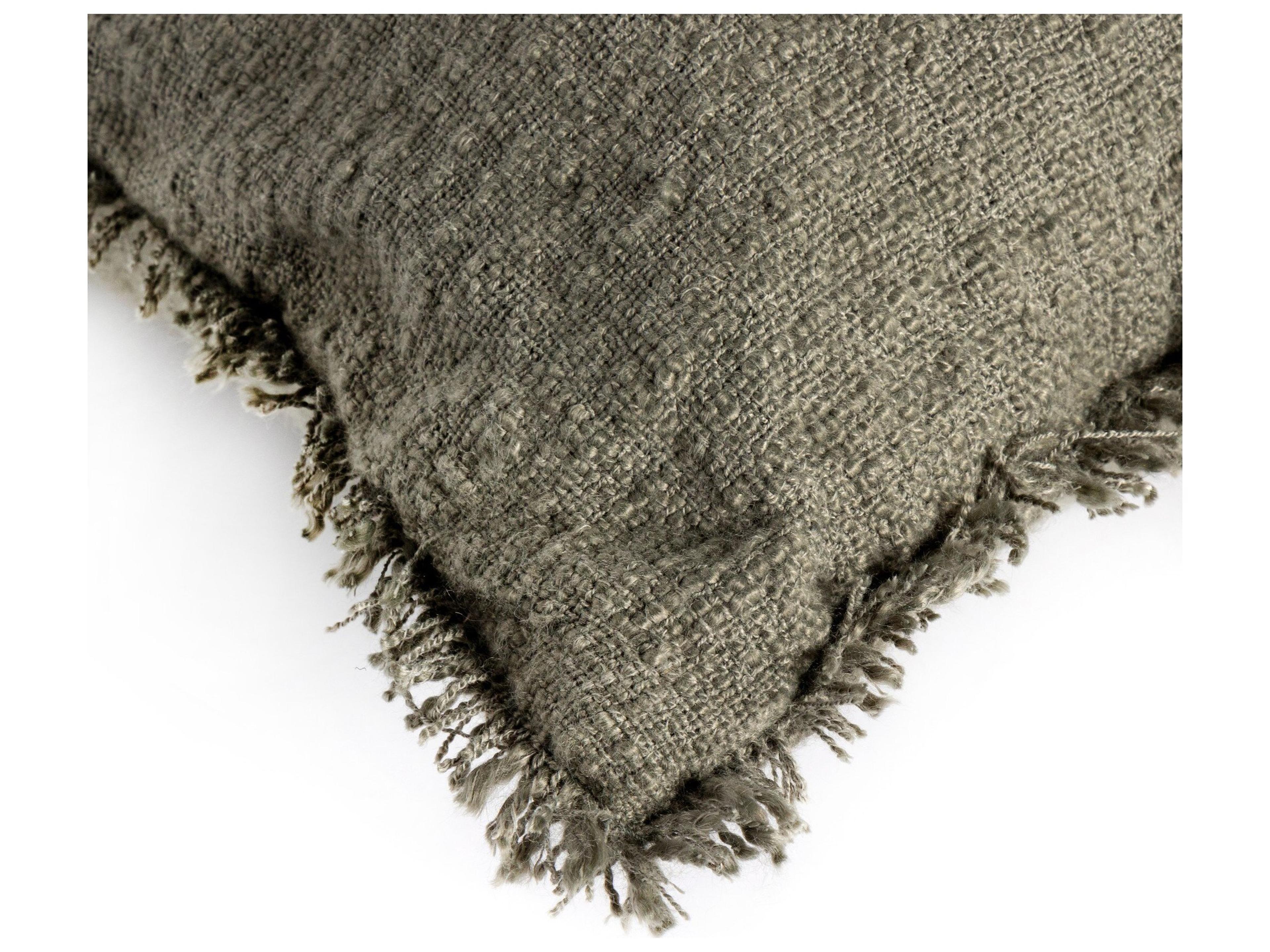 Four Hands Outdoor Willow Textured Olive Pillow