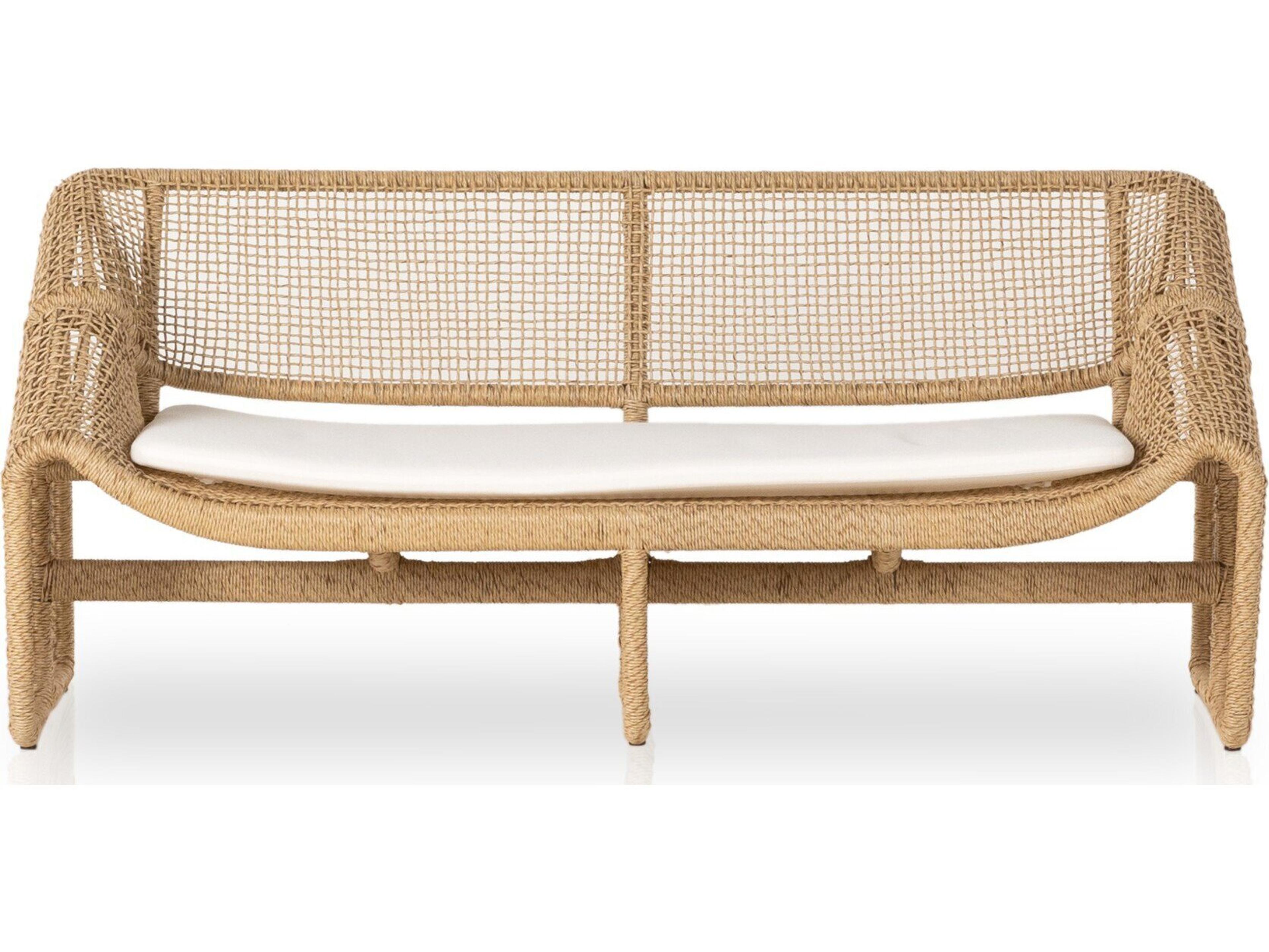 Four Hands Outdoor Marlow Basil  Round Coffee Table - Aged Grey