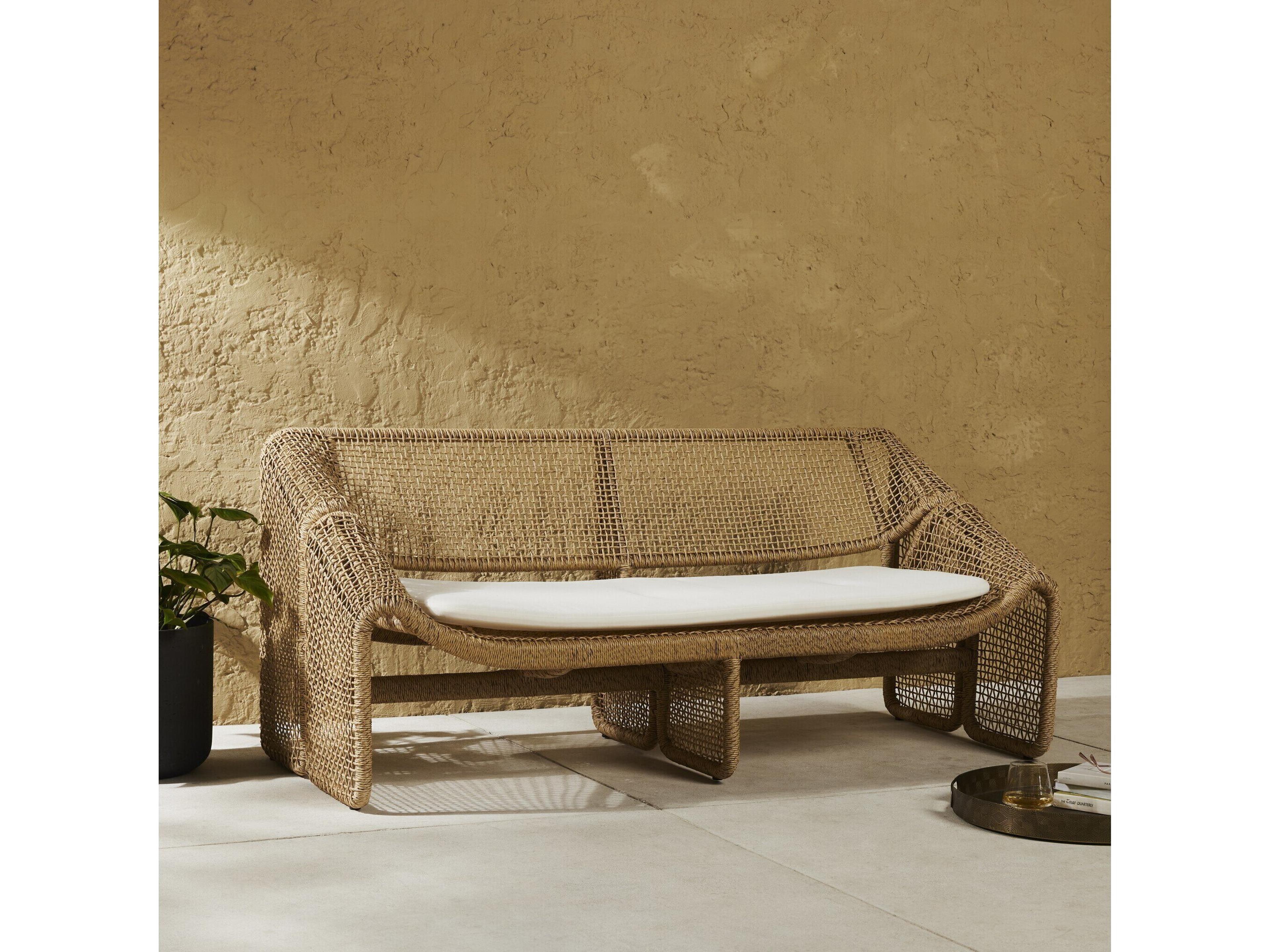 Four Hands Outdoor Marlow Basil  Round Coffee Table - Aged Grey