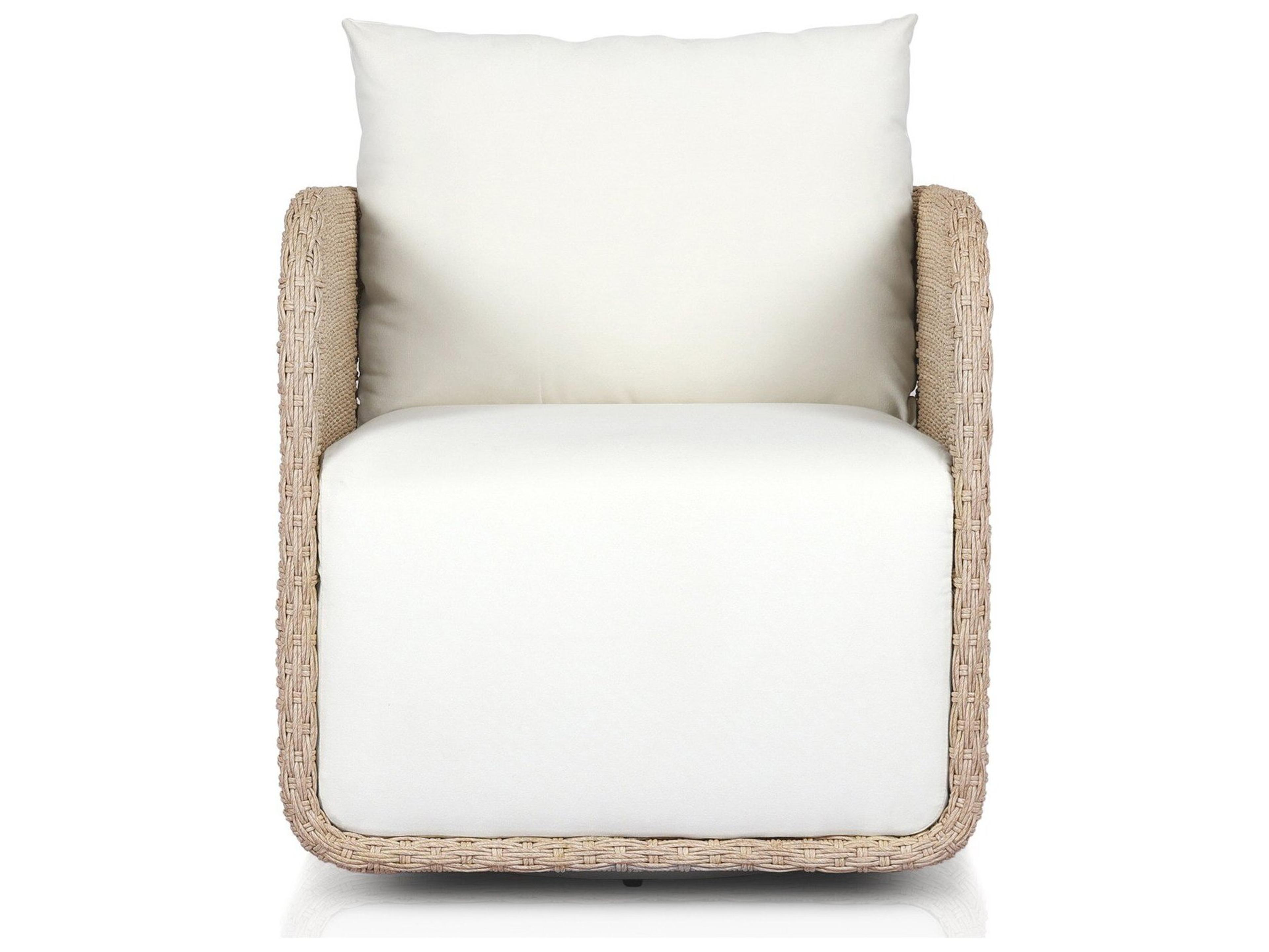 Luxecor Globetrotter Outdoor Geneva Arashi Salt Vintage White Polypropylene Cushion Lounge Chair