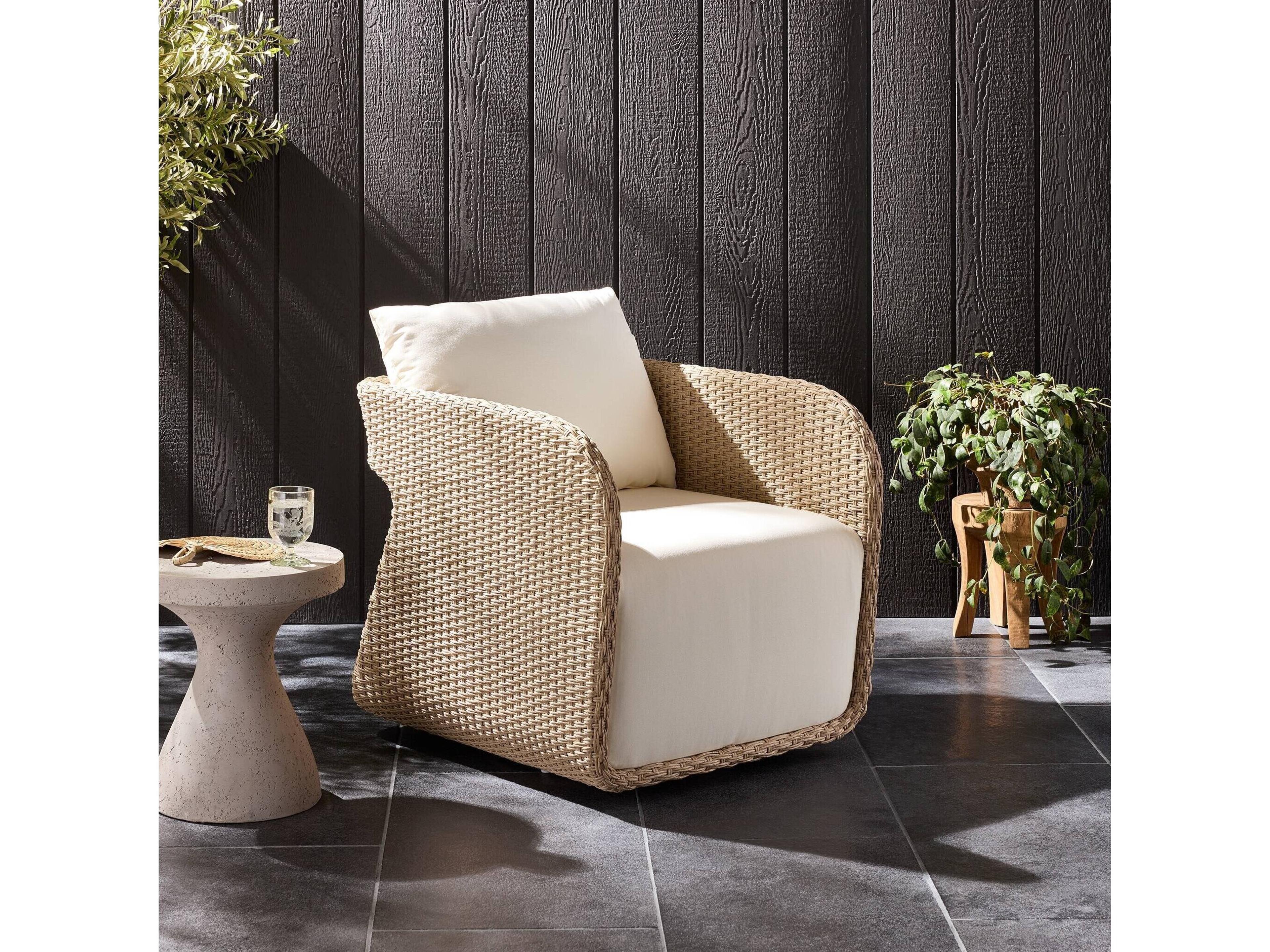 Luxecor Globetrotter Outdoor Geneva Arashi Salt Vintage White Polypropylene Cushion Lounge Chair