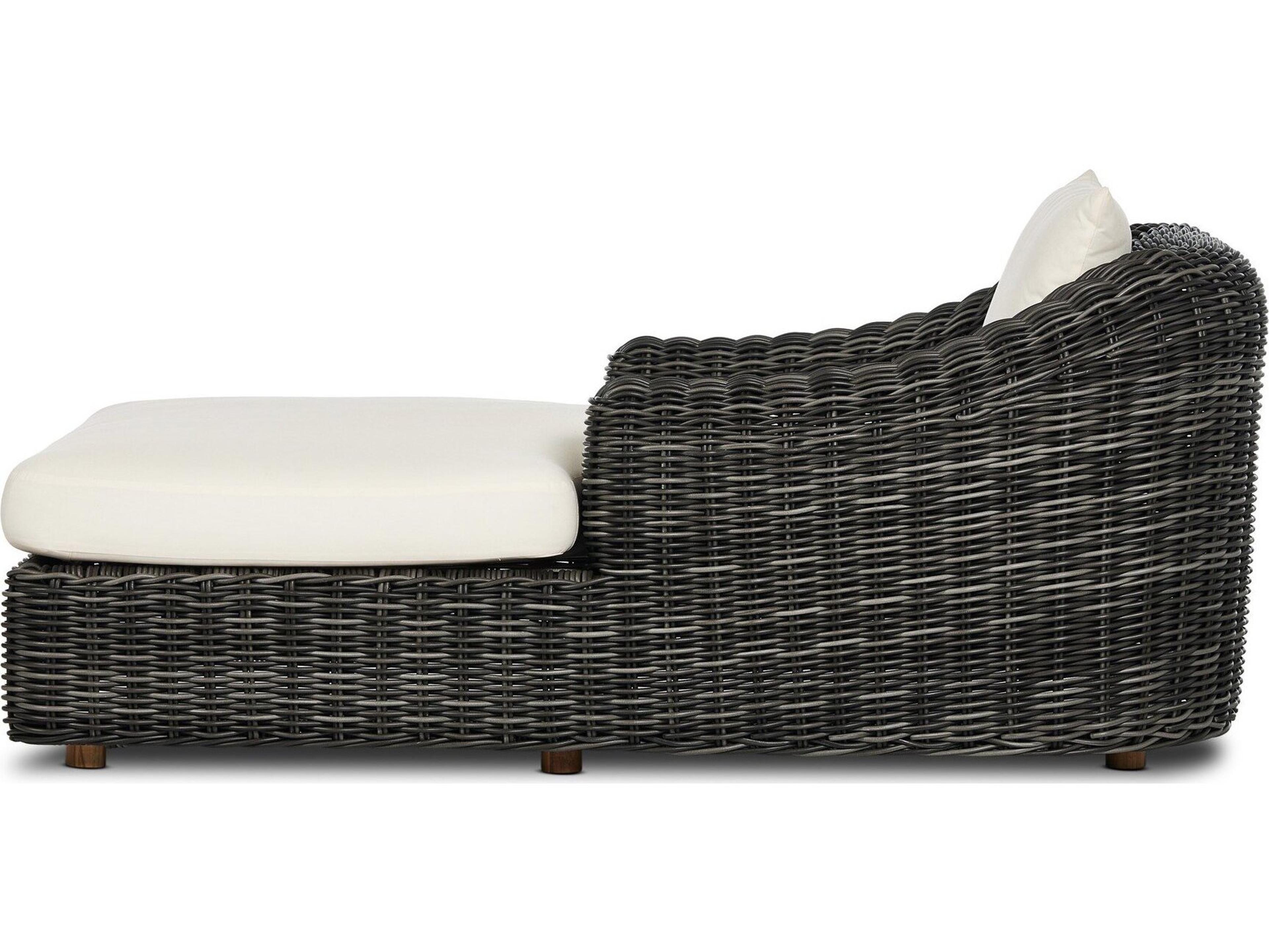 Four Hands Outdoor Pembrook Wicker Cushion Chaise Lounge