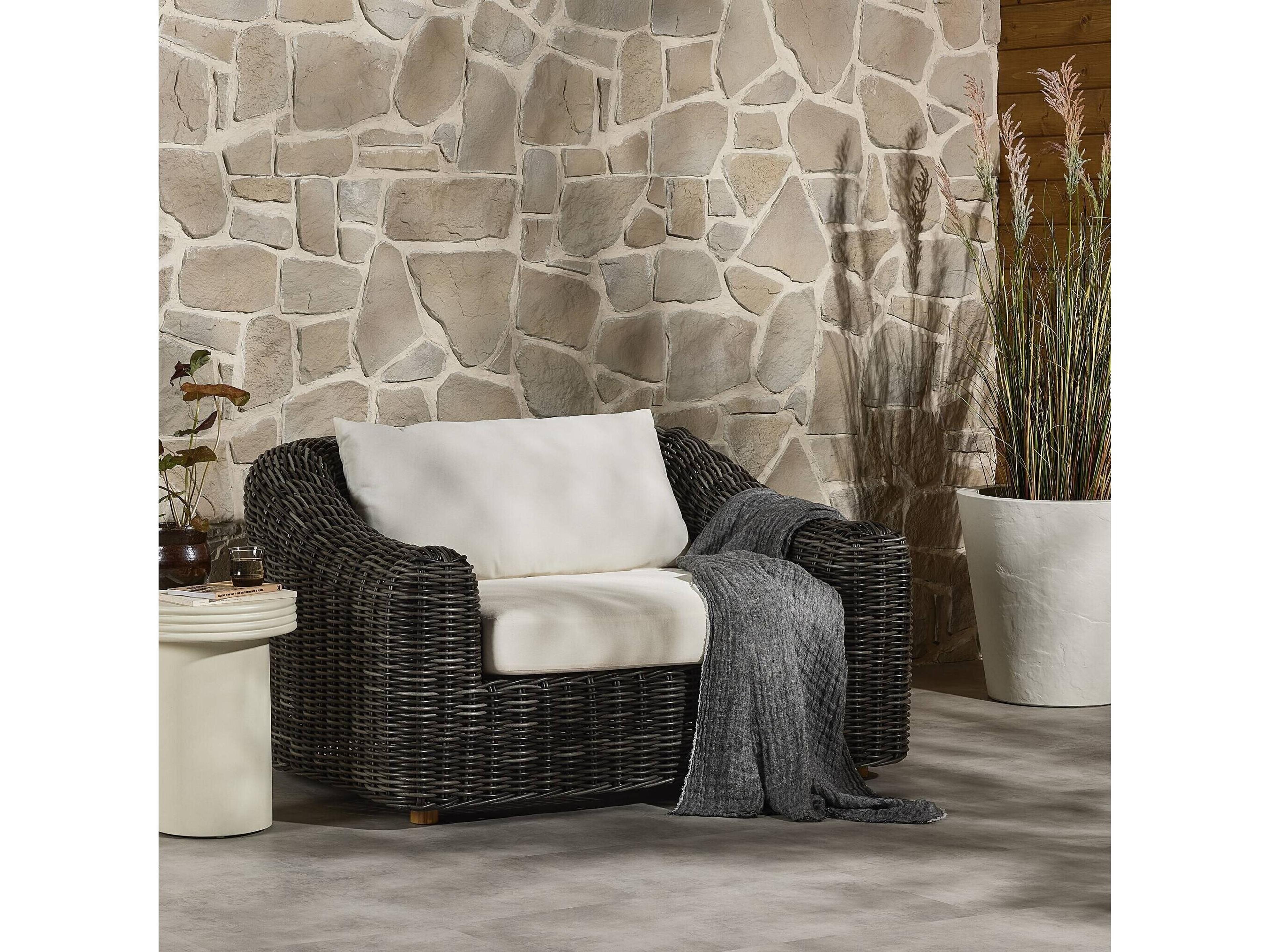 Four Hands Outdoor Pembrook Wicker Cushion Lounge Chair