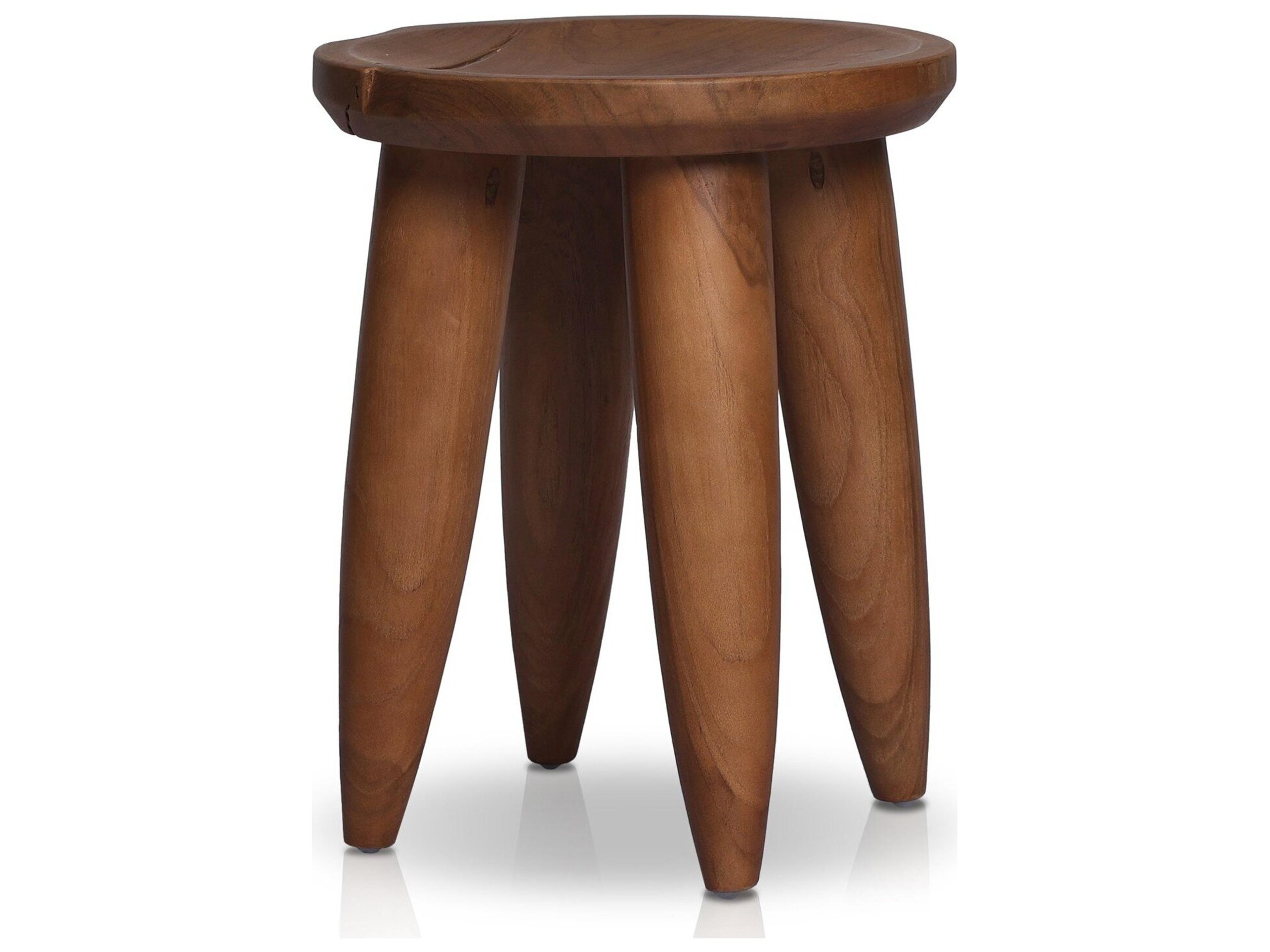 Globetrotter Outdoor Aged Natural Teak Round End Table