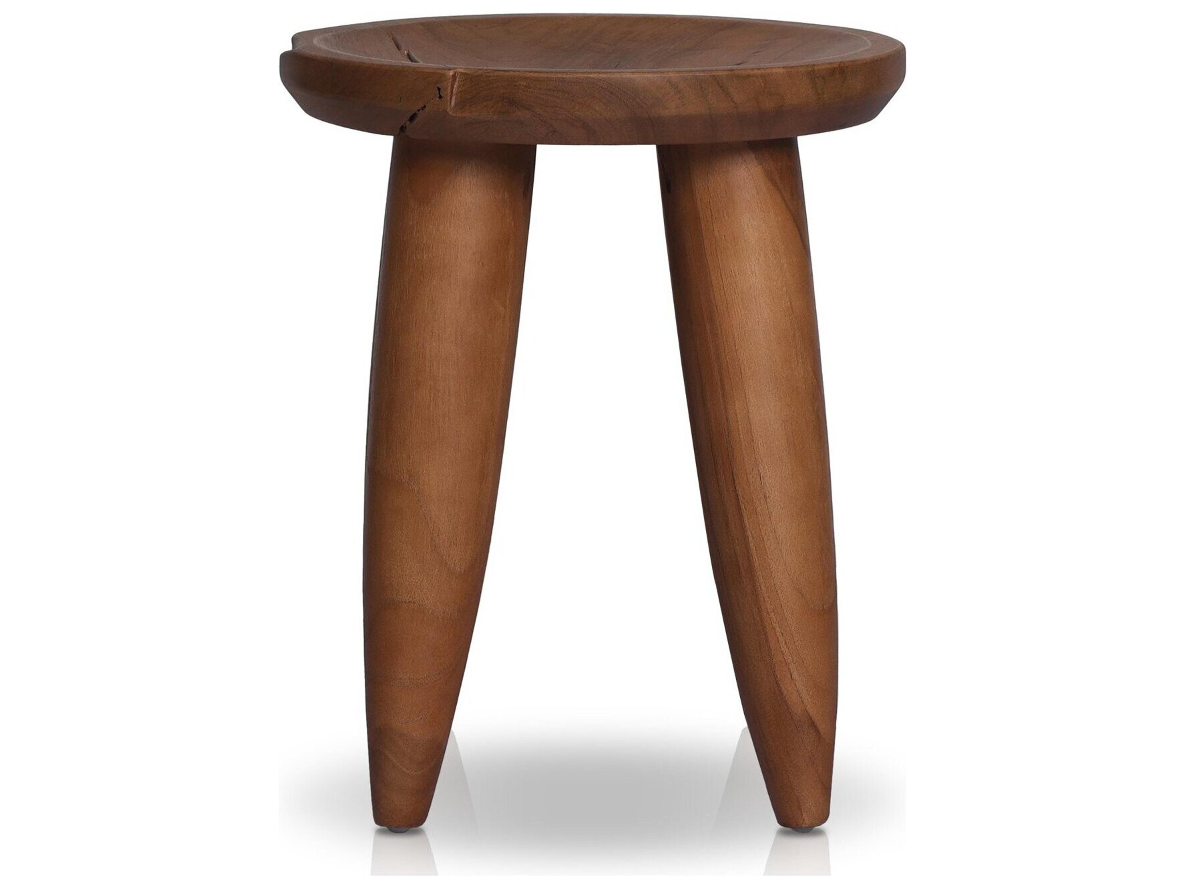 Luxecor Globetrotter Outdoor Aged Natural Teak Round End Table