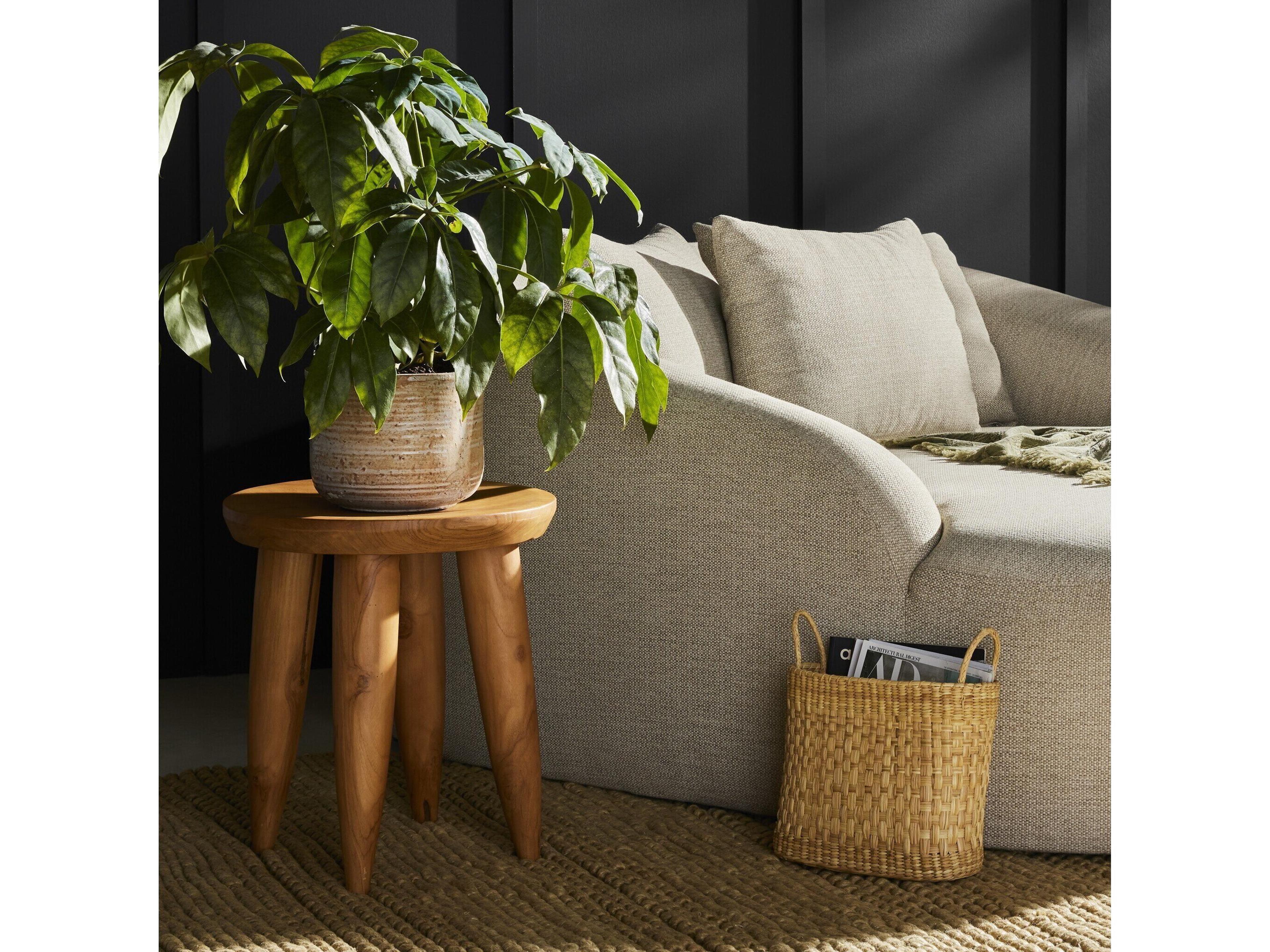 Luxecor Globetrotter Outdoor Aged Natural Teak Round End Table