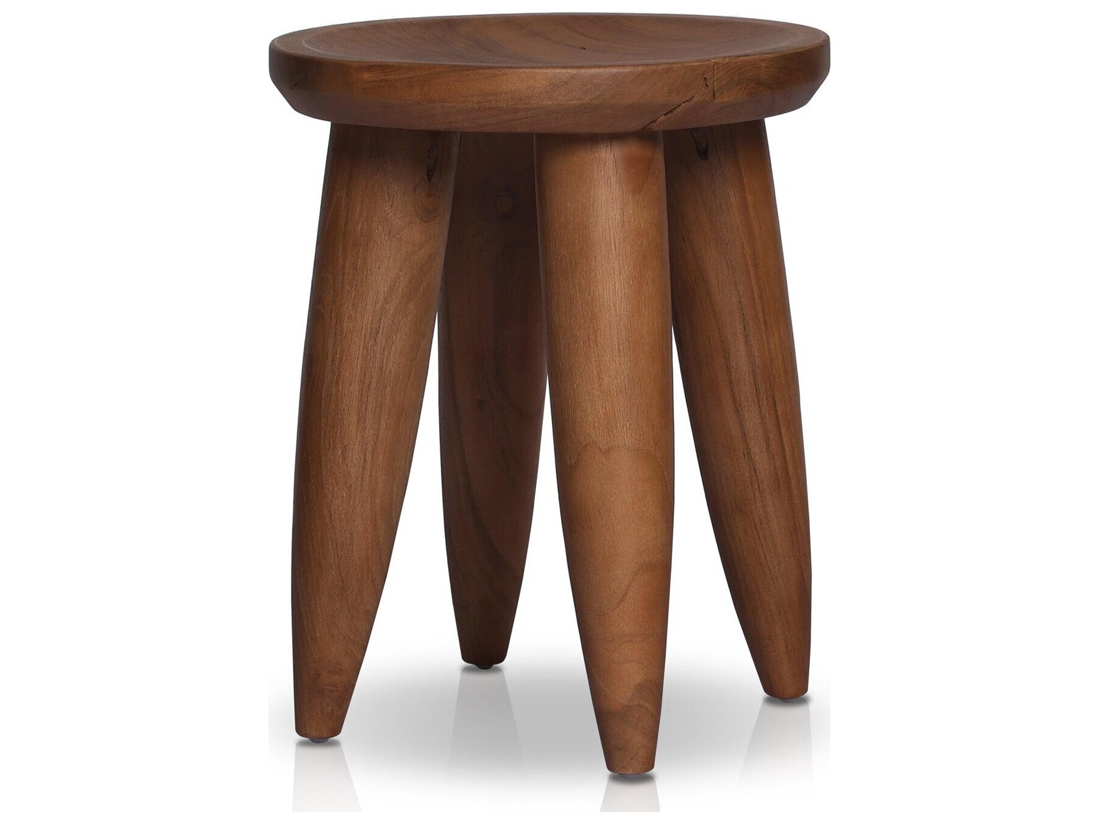 Luxecor Globetrotter Outdoor Aged Natural Teak Round End Table